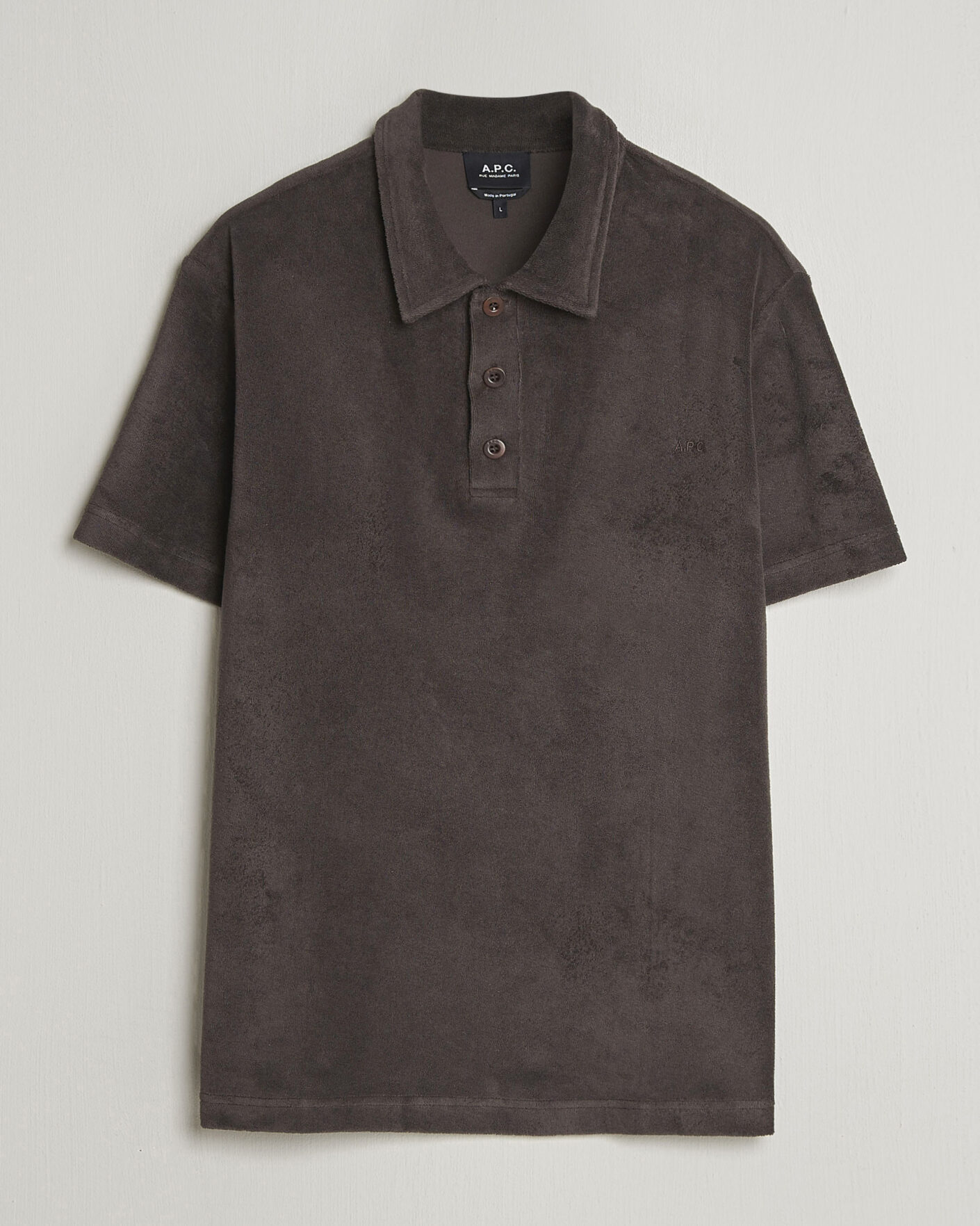 Uomini | Polo | A.P.C. | Julian Cotton Knitted Polo Brown