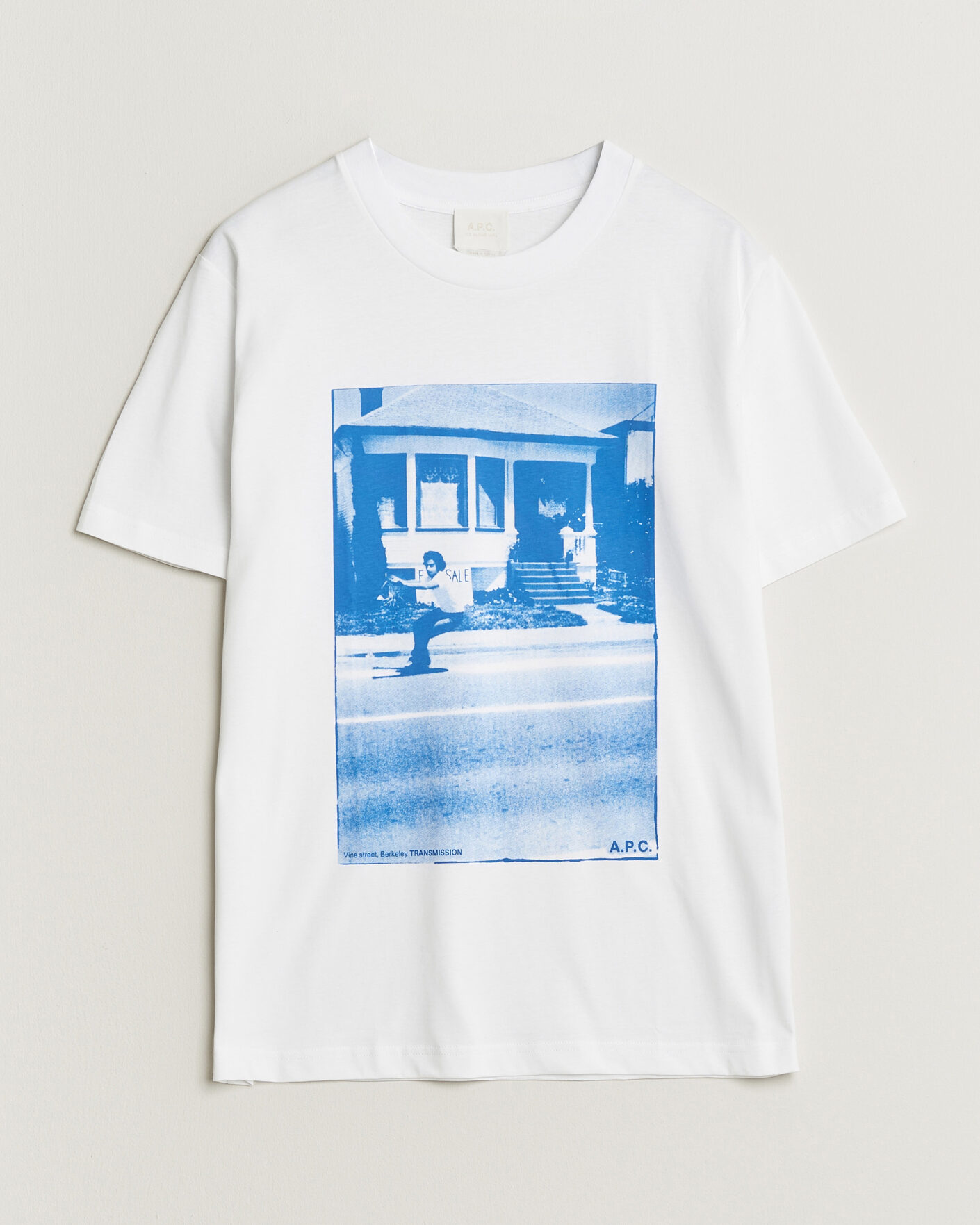 Uomini | T-shirt | A.P.C. | Cali Printed T-Shirt Blue