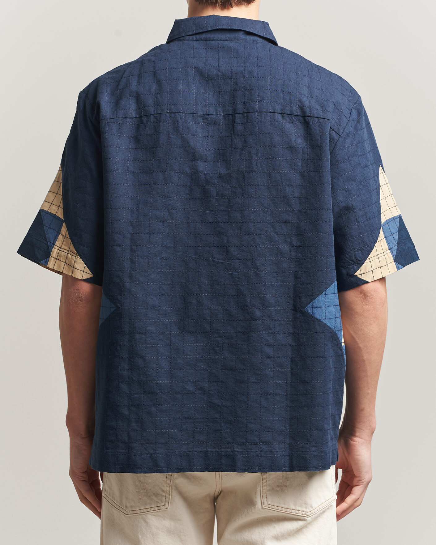 Uomini | Camicie | A.P.C. | Patchwork Short Sleeve Indigo