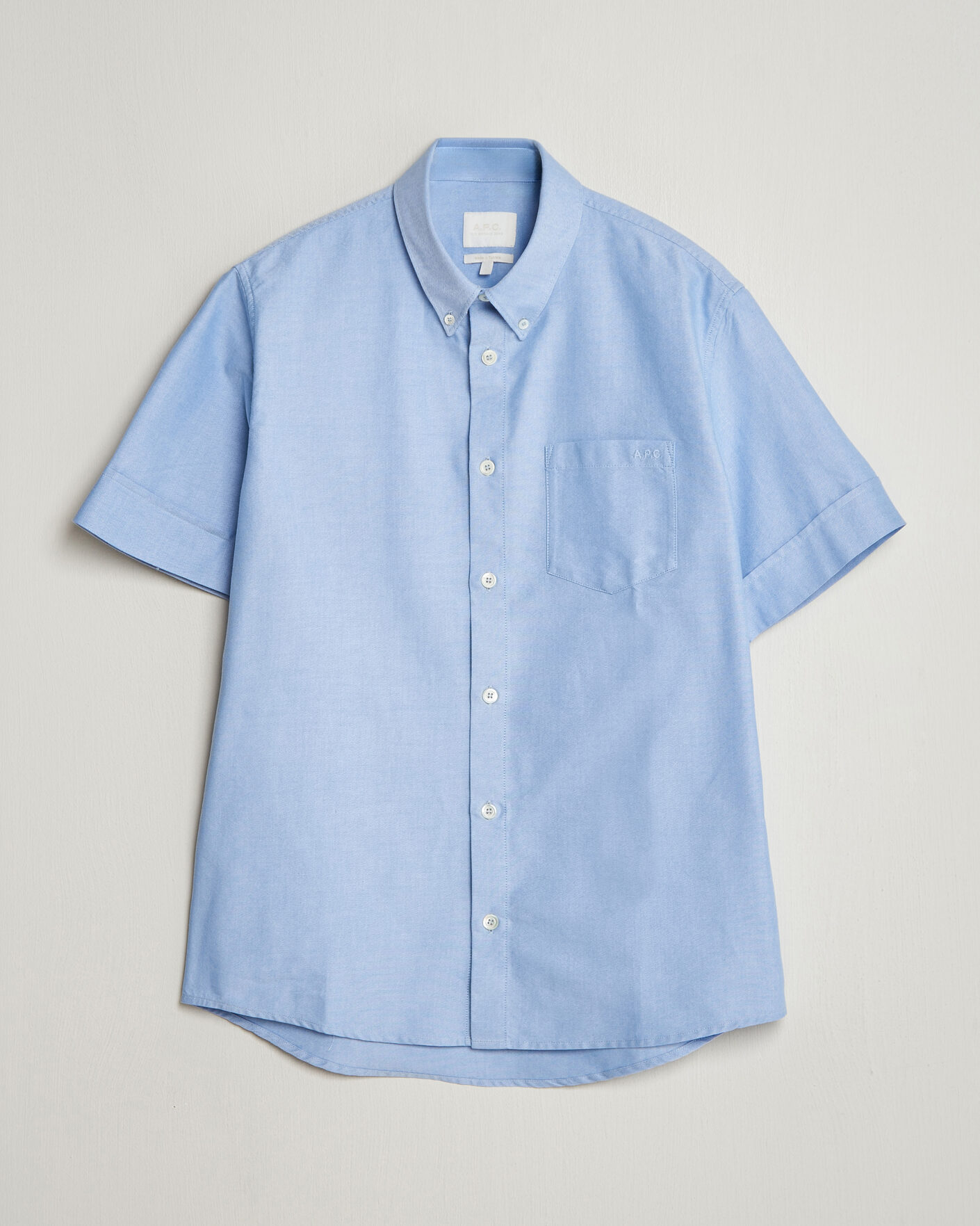 Uomini | Camicie | A.P.C. | Jack Short Sleeve Shirt Light Blue
