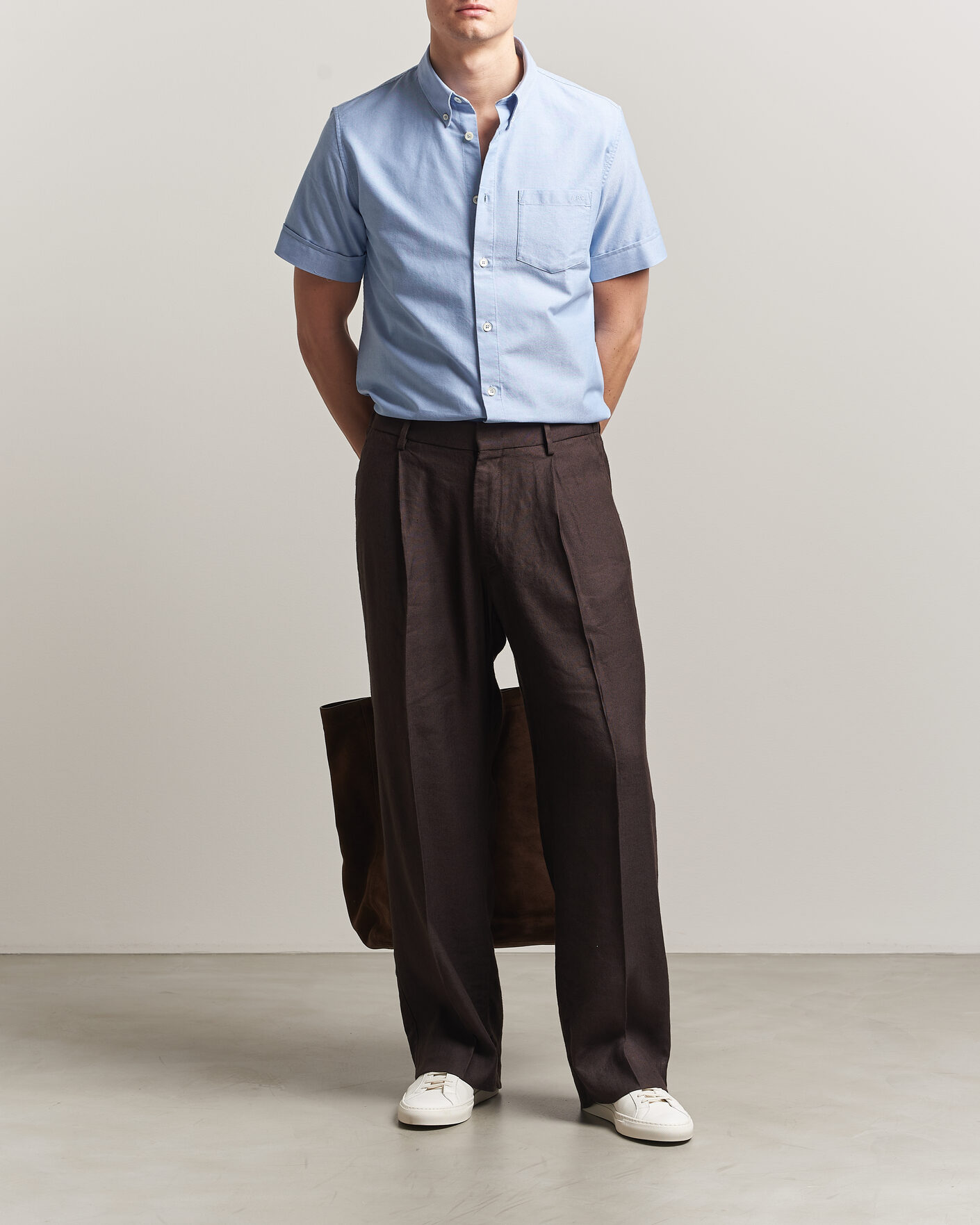 Uomini | Camicie | A.P.C. | Jack Short Sleeve Shirt Light Blue