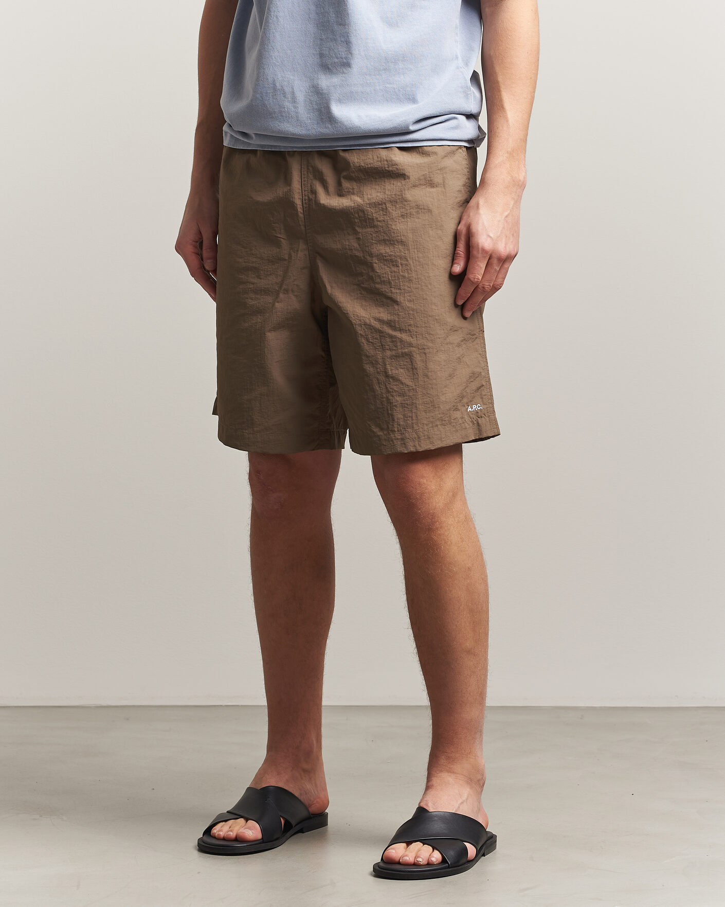 Uomini | Pantaloncini | A.P.C. | Rio Drawstring Shorts Dark Beige