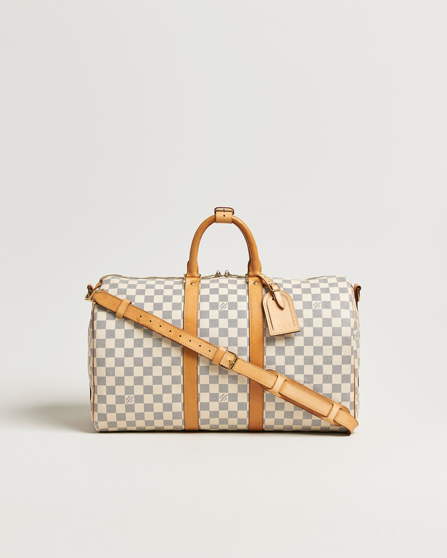 Uomini | Pre-Owned & Vintage Bags | Louis Vuitton Pre-Owned | Keepall Bandouliére Damier Azur