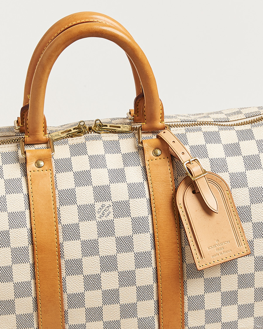 Uomini | Pre-Owned & Vintage Bags | Louis Vuitton Pre-Owned | Keepall Bandouliére Damier Azur