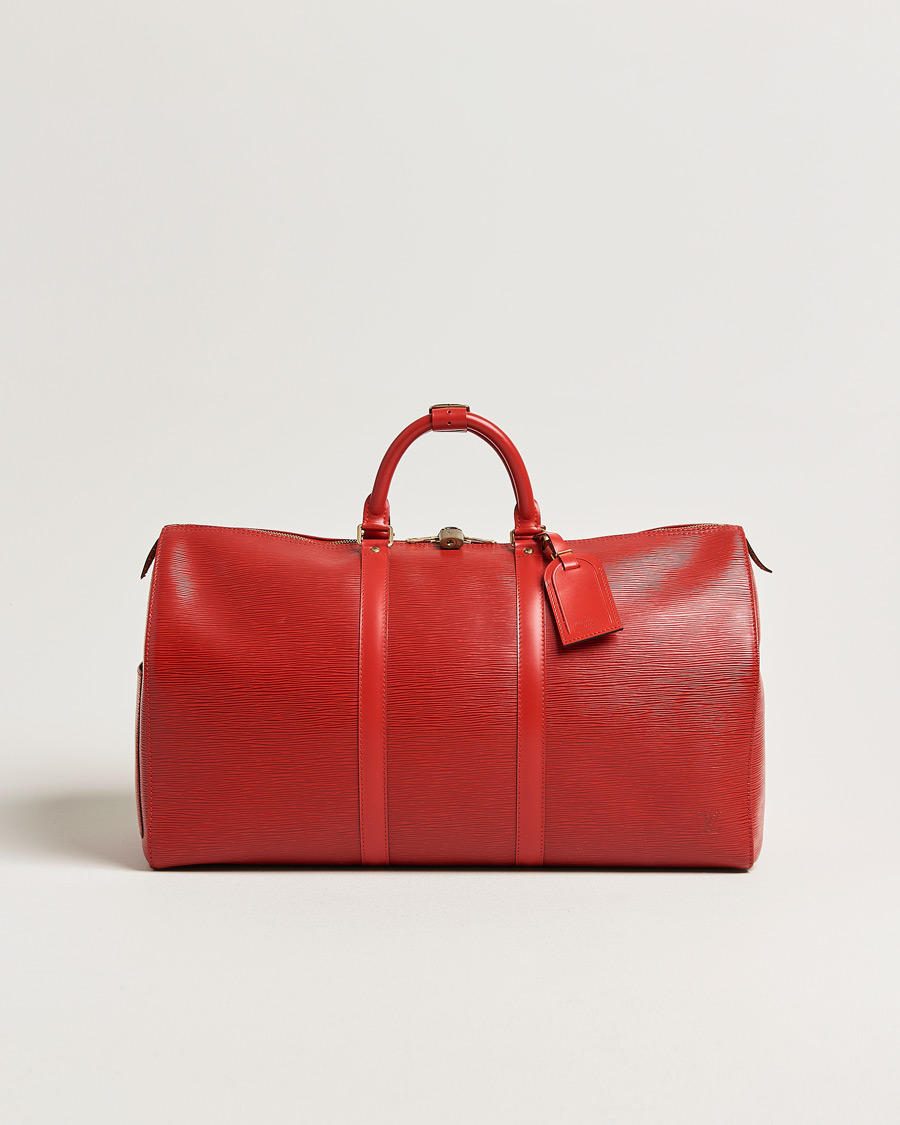 Uomini | Pre-Owned & Vintage Bags | Louis Vuitton Pre-Owned | Keepall 50 Epi Leather Red