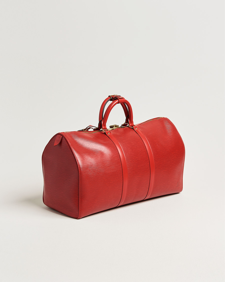 Uomini | Pre-Owned & Vintage Bags | Louis Vuitton Pre-Owned | Keepall 50 Epi Leather Red