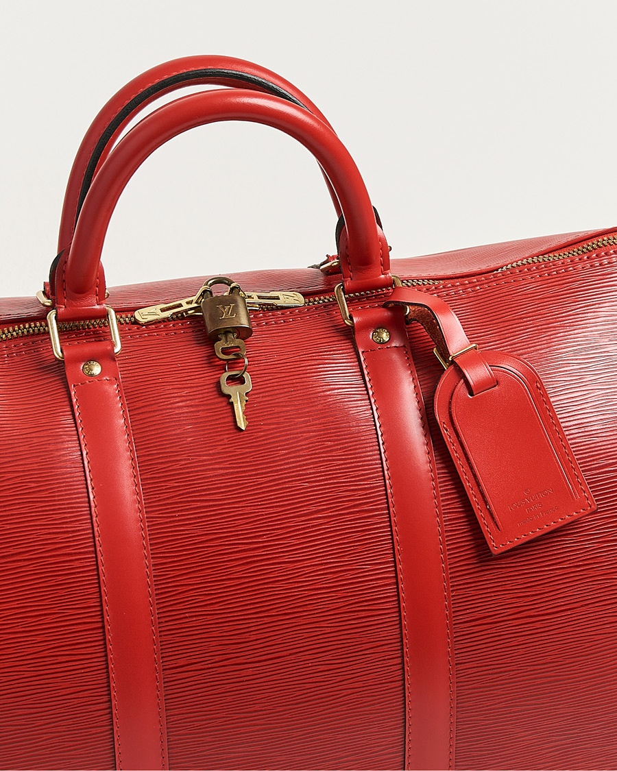Uomini | Pre-Owned & Vintage Bags | Louis Vuitton Pre-Owned | Keepall 50 Epi Leather Red
