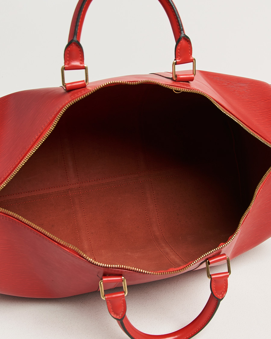 Uomini | Pre-Owned & Vintage Bags | Louis Vuitton Pre-Owned | Keepall 50 Epi Leather Red