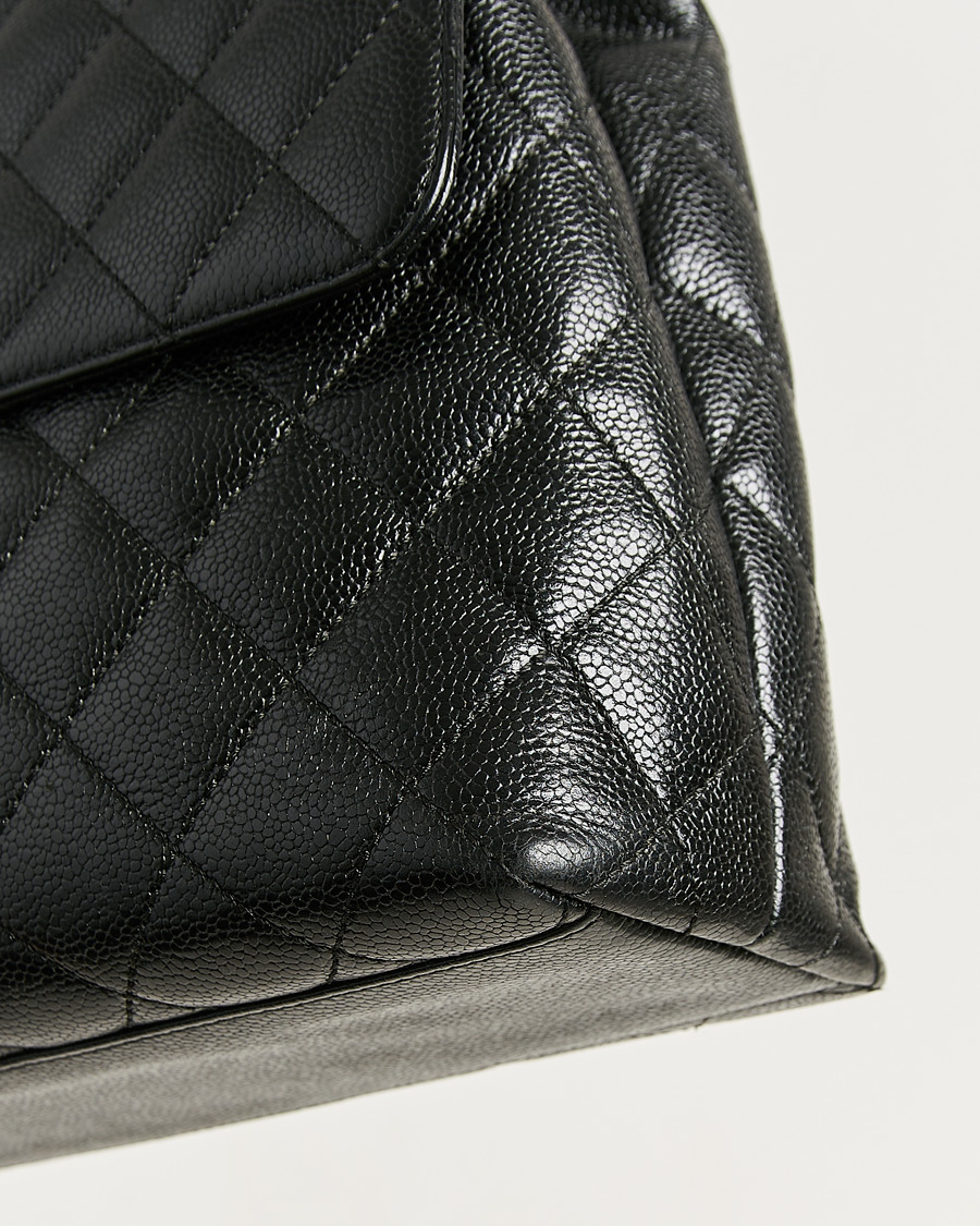 Uomini | Pre-Owned & Vintage Bags | Chanel Pre-Owned | Kelly Top Handle Bag Caviar Black