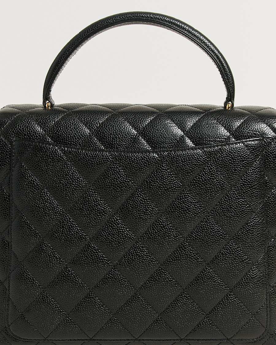 Uomini | Pre-Owned & Vintage Bags | Chanel Pre-Owned | Kelly Top Handle Bag Caviar Black