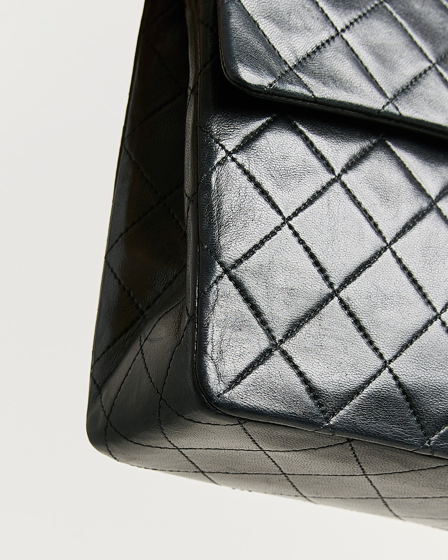 Uomini | Pre-Owned & Vintage Bags | Chanel Pre-Owned | Single Flap Bag Lambskin Black