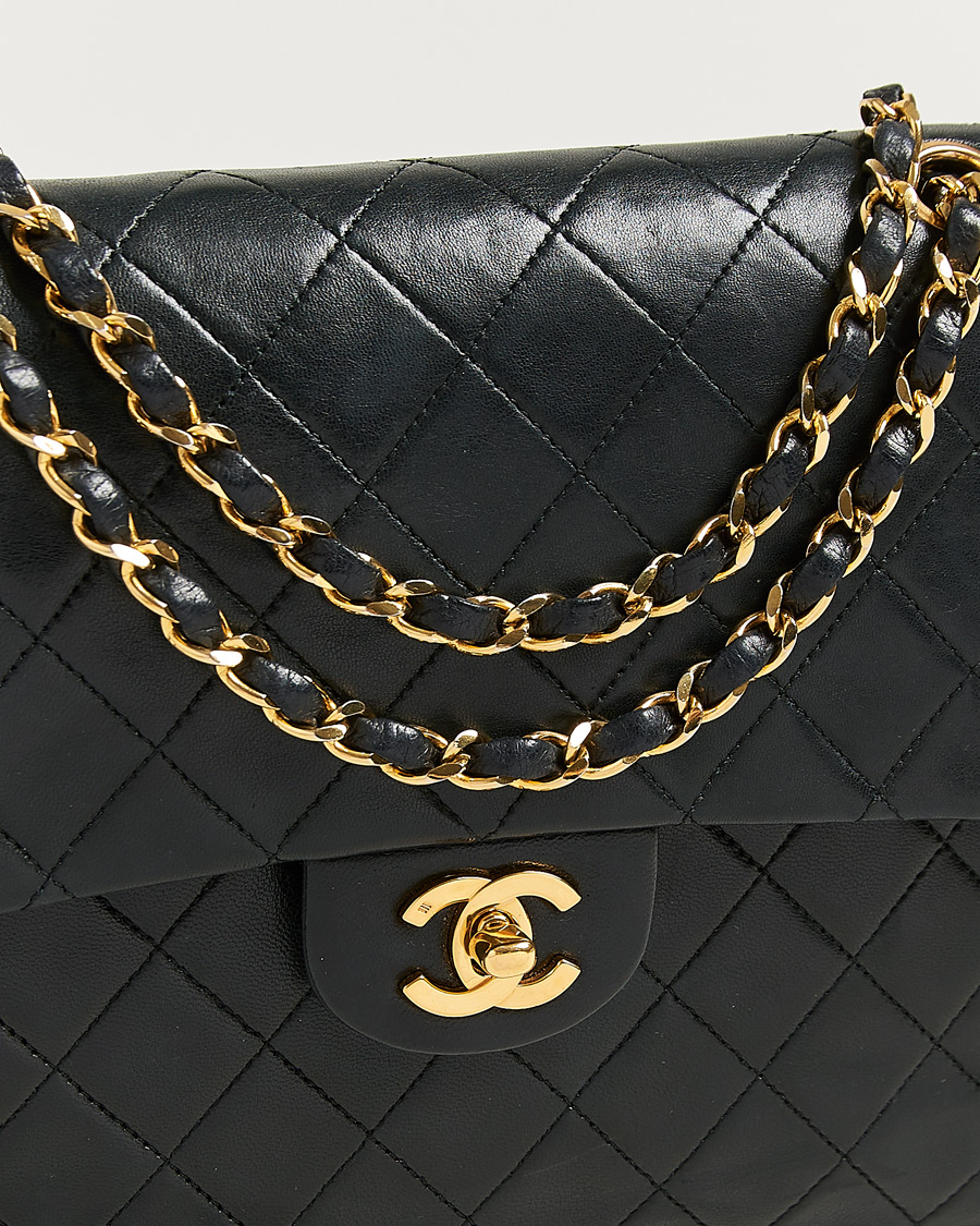 Uomini | Pre-Owned & Vintage Bags | Chanel Pre-Owned | Single Flap Bag Lambskin Black