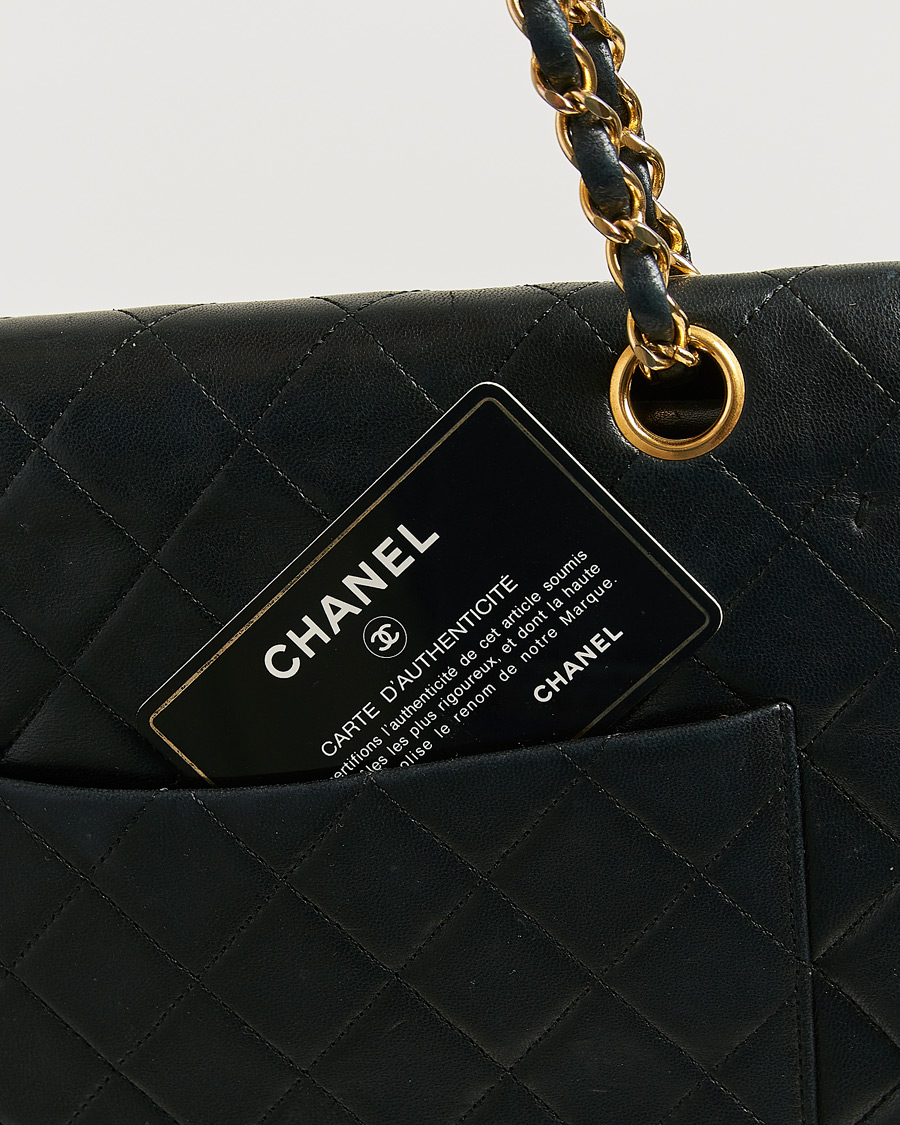 Uomini | Pre-Owned & Vintage Bags | Chanel Pre-Owned | Classic Double Flap Small Lamskin Black