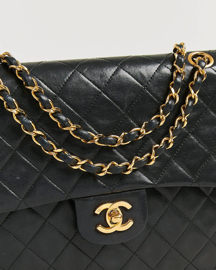 Uomini | Pre-Owned & Vintage Bags | Chanel Pre-Owned | Classic Double Flap Small Lamskin Black