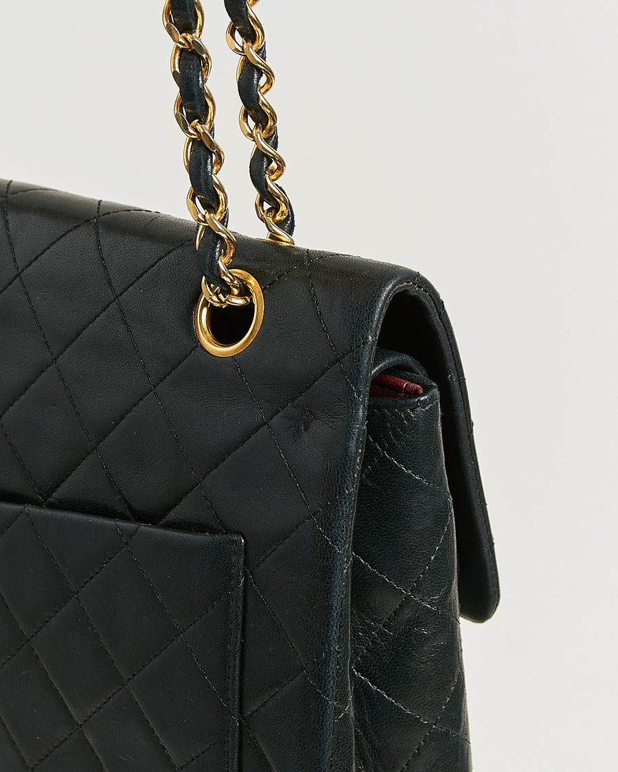 Uomini | Pre-Owned & Vintage Bags | Chanel Pre-Owned | Classic Double Flap Small Lamskin Black