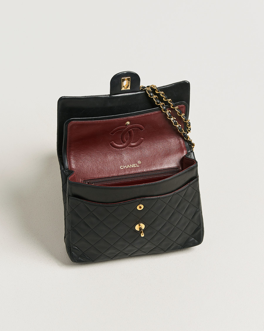 Uomini | Pre-Owned & Vintage Bags | Chanel Pre-Owned | Classic Double Flap Small Lamskin Black