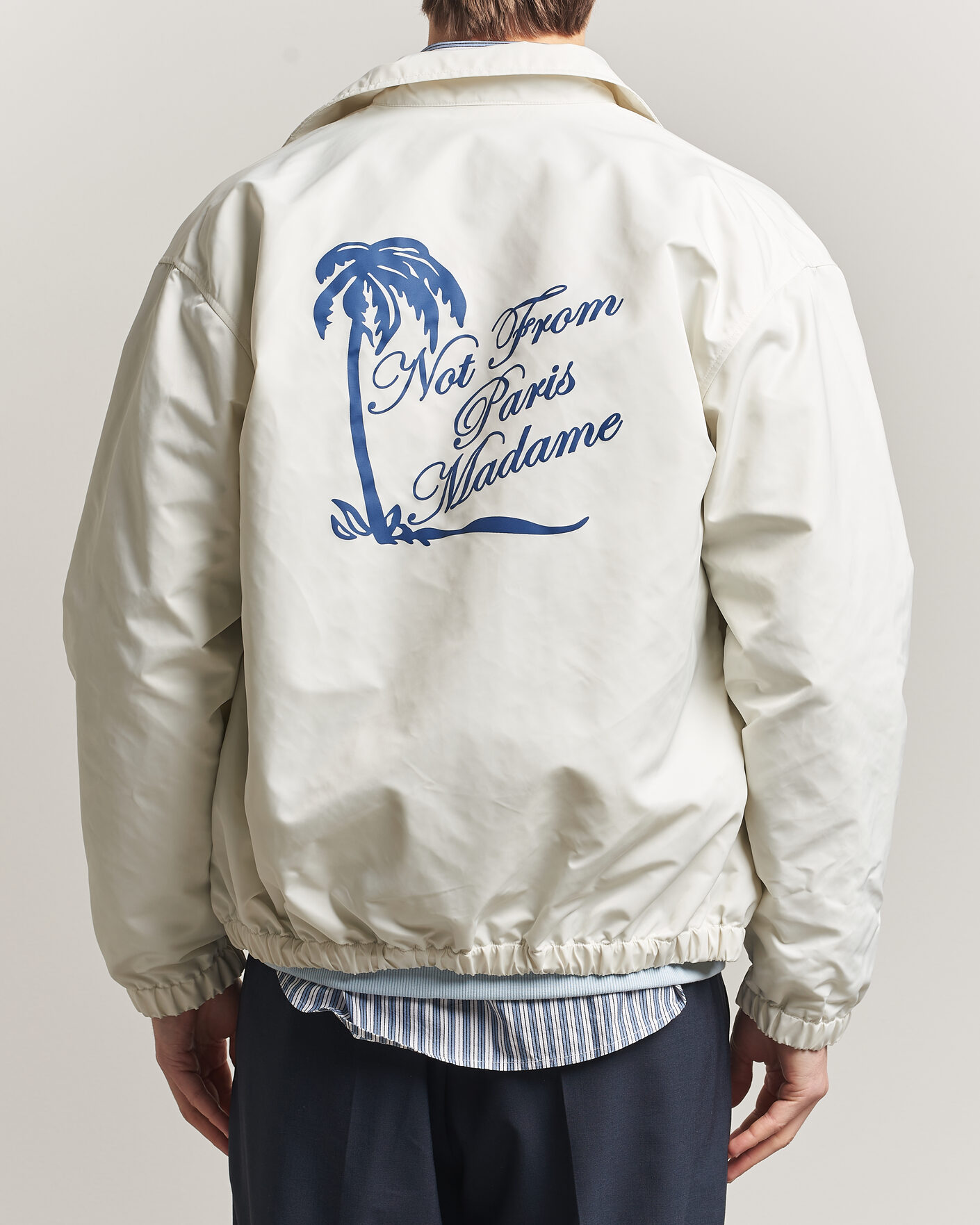 Uomini | Giacche | Drôle de Monsieur | Palmier Slogan Coach Jacket Off White