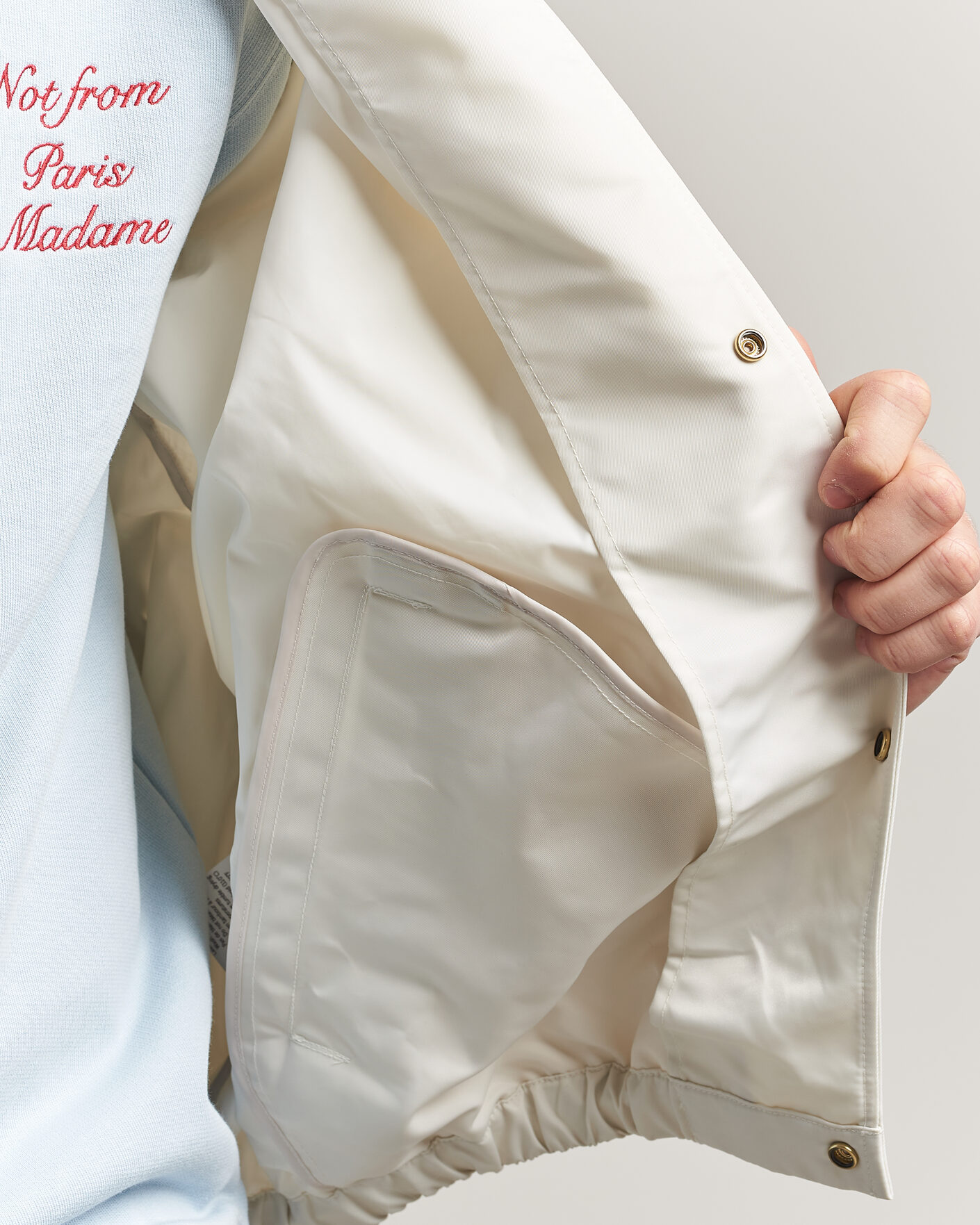 Uomini | Giacche | Drôle de Monsieur | Palmier Slogan Coach Jacket Off White