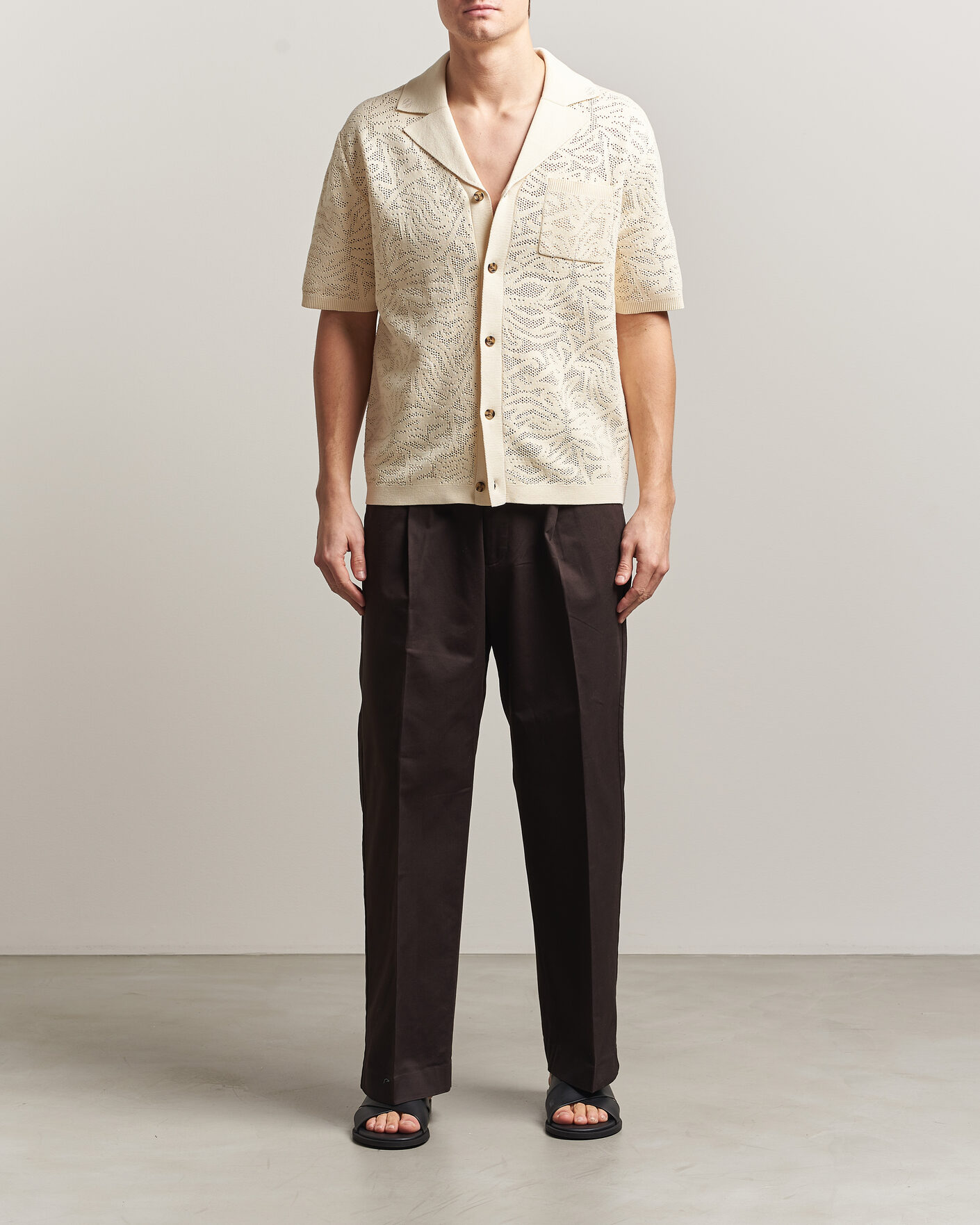 Uomini | Camicie | Drôle de Monsieur | Knitted Resort Shirt Off White