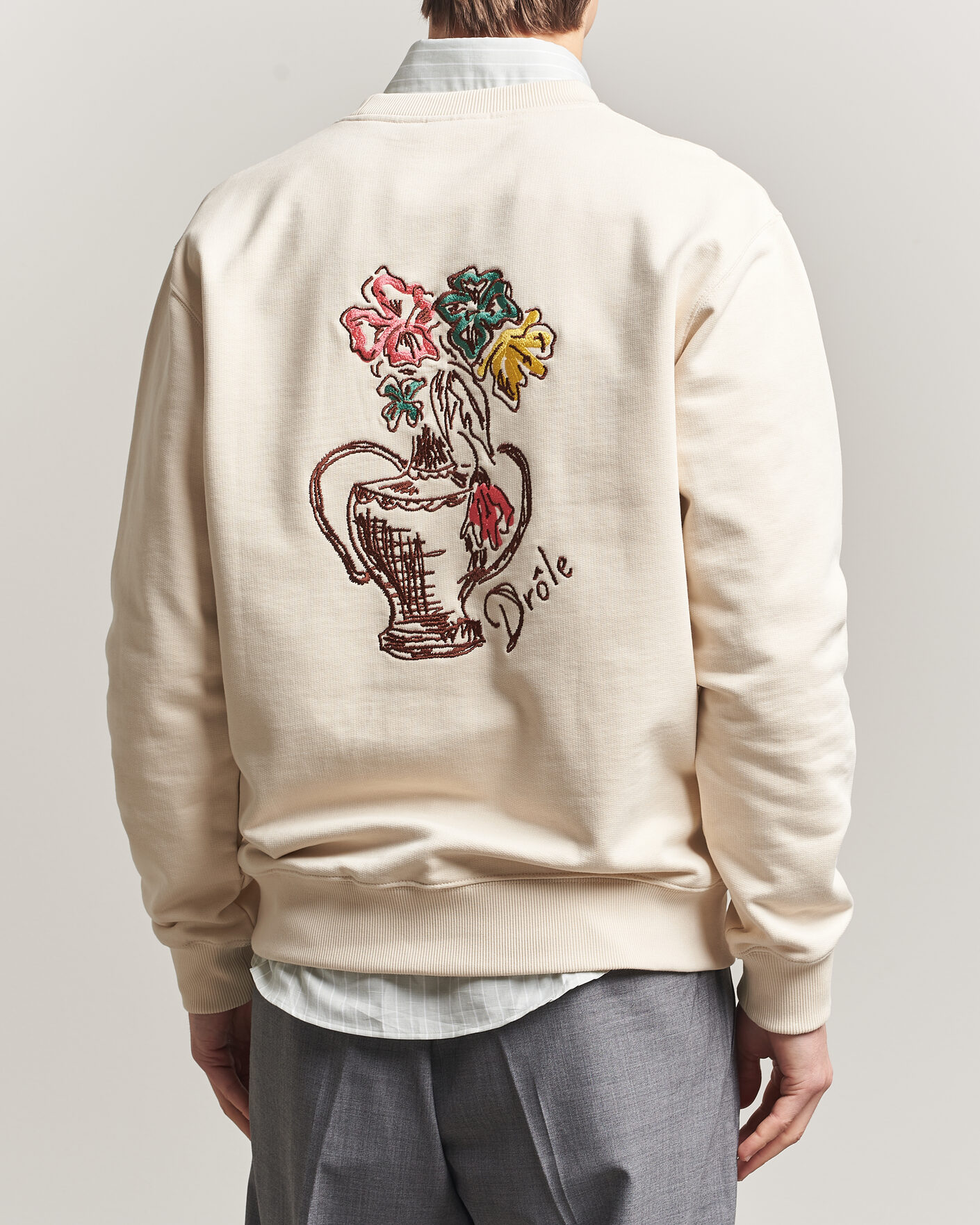 Uomini | Maglieria | Drôle de Monsieur | Vase Havana Sweatshirt Sand
