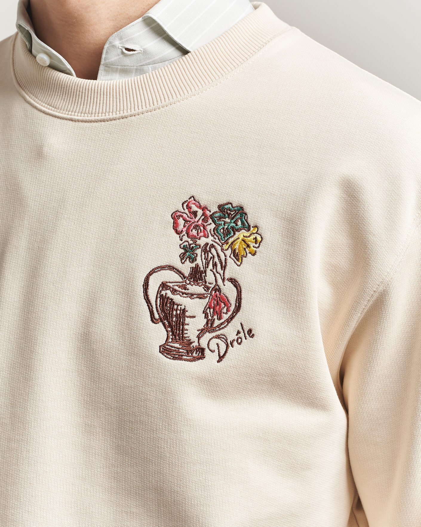 Uomini | Maglieria | Drôle de Monsieur | Vase Havana Sweatshirt Sand
