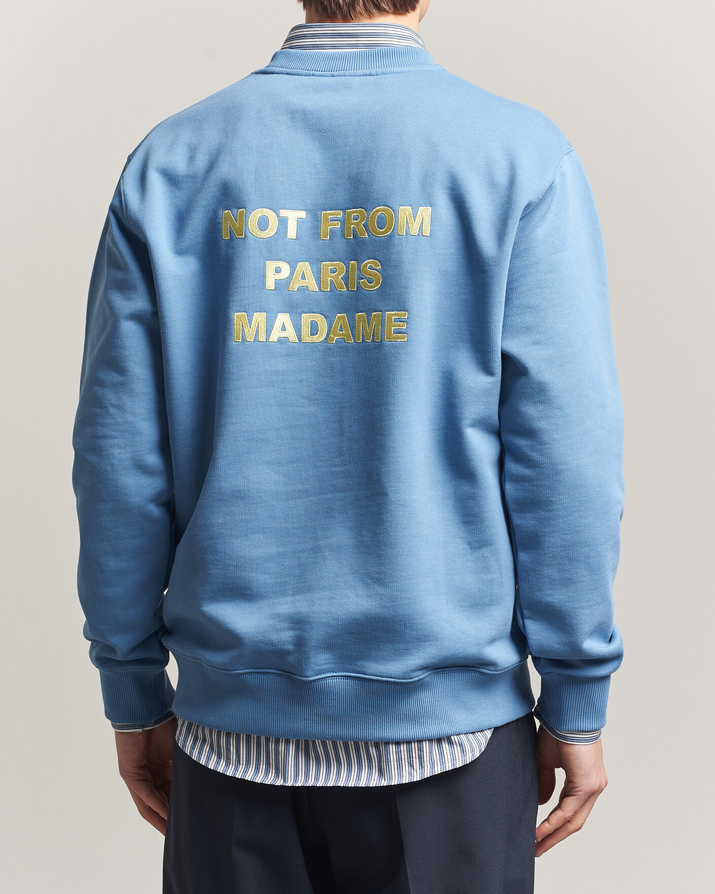 Uomini | Maglieria | Drôle de Monsieur | Slogan Sweatshirt Atlantic Blue