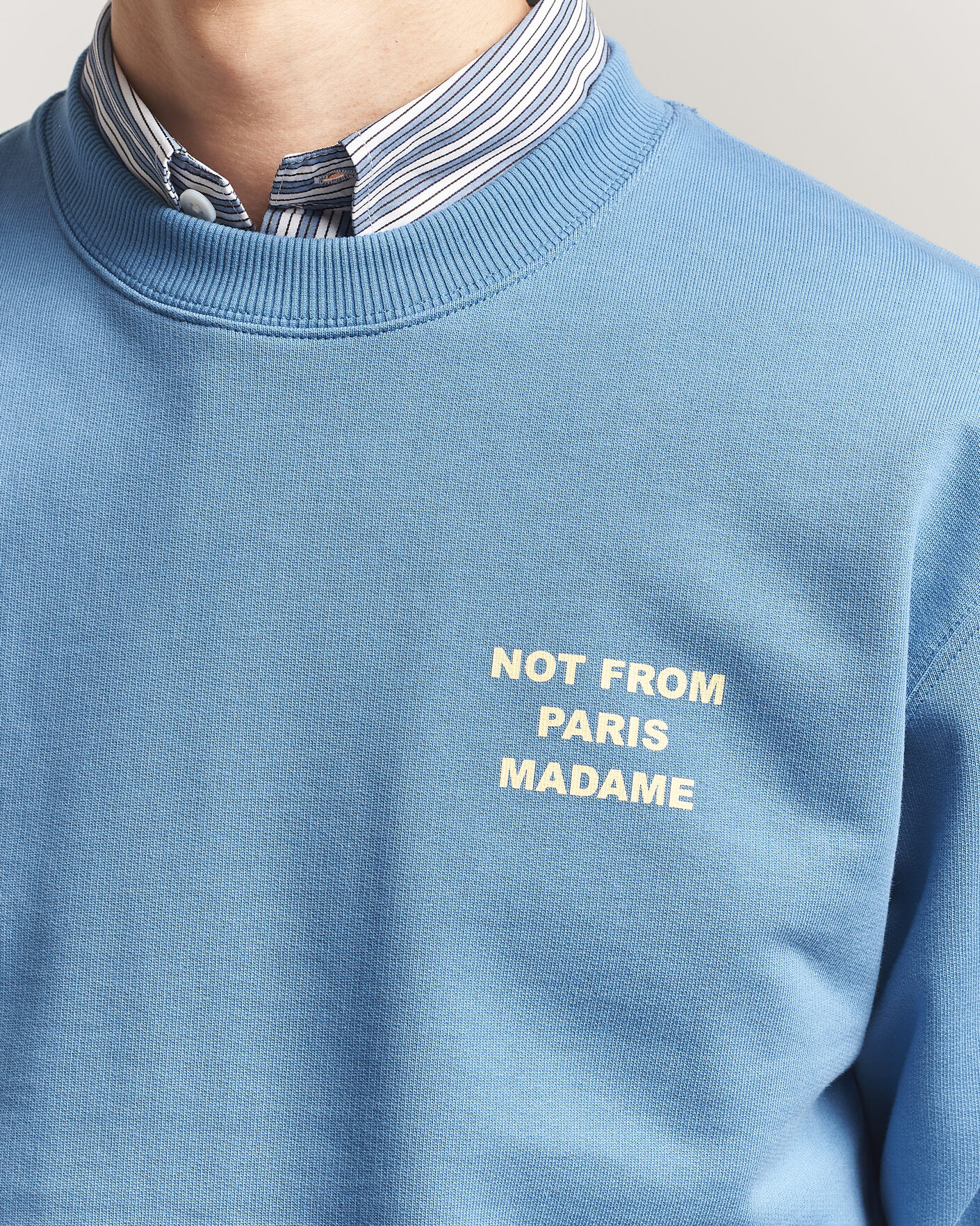 Uomini | Maglieria | Drôle de Monsieur | Slogan Sweatshirt Atlantic Blue