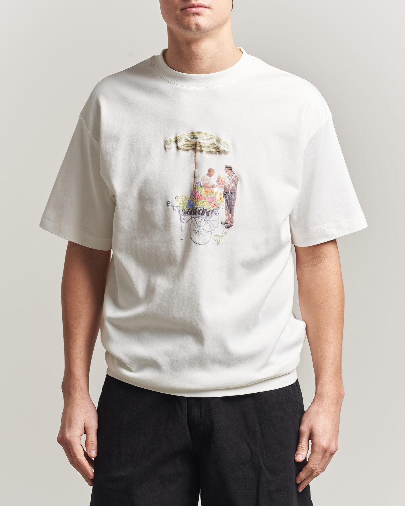 Uomini | T-shirt | Drôle de Monsieur | Fleuriste T-Shirt Off White
