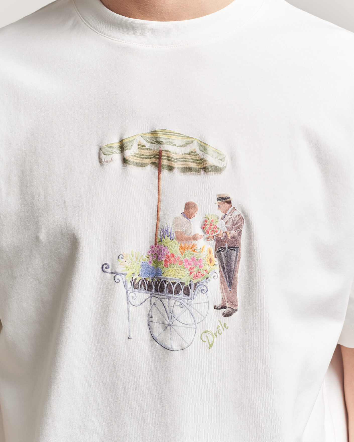 Uomini | T-shirt | Drôle de Monsieur | Fleuriste T-Shirt Off White