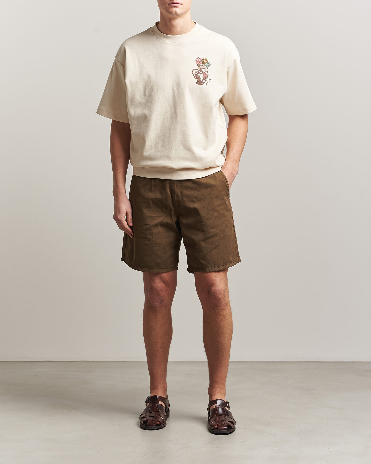 Uomini | T-shirt | Drôle de Monsieur | Vase Havana T-Shirt Sand