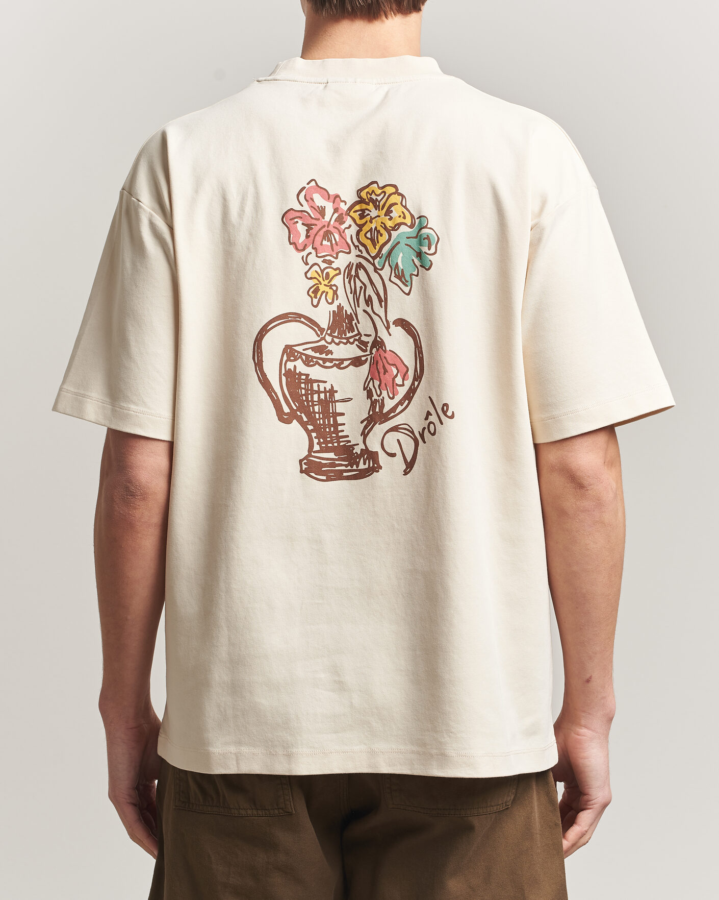 Uomini | T-shirt | Drôle de Monsieur | Vase Havana T-Shirt Sand