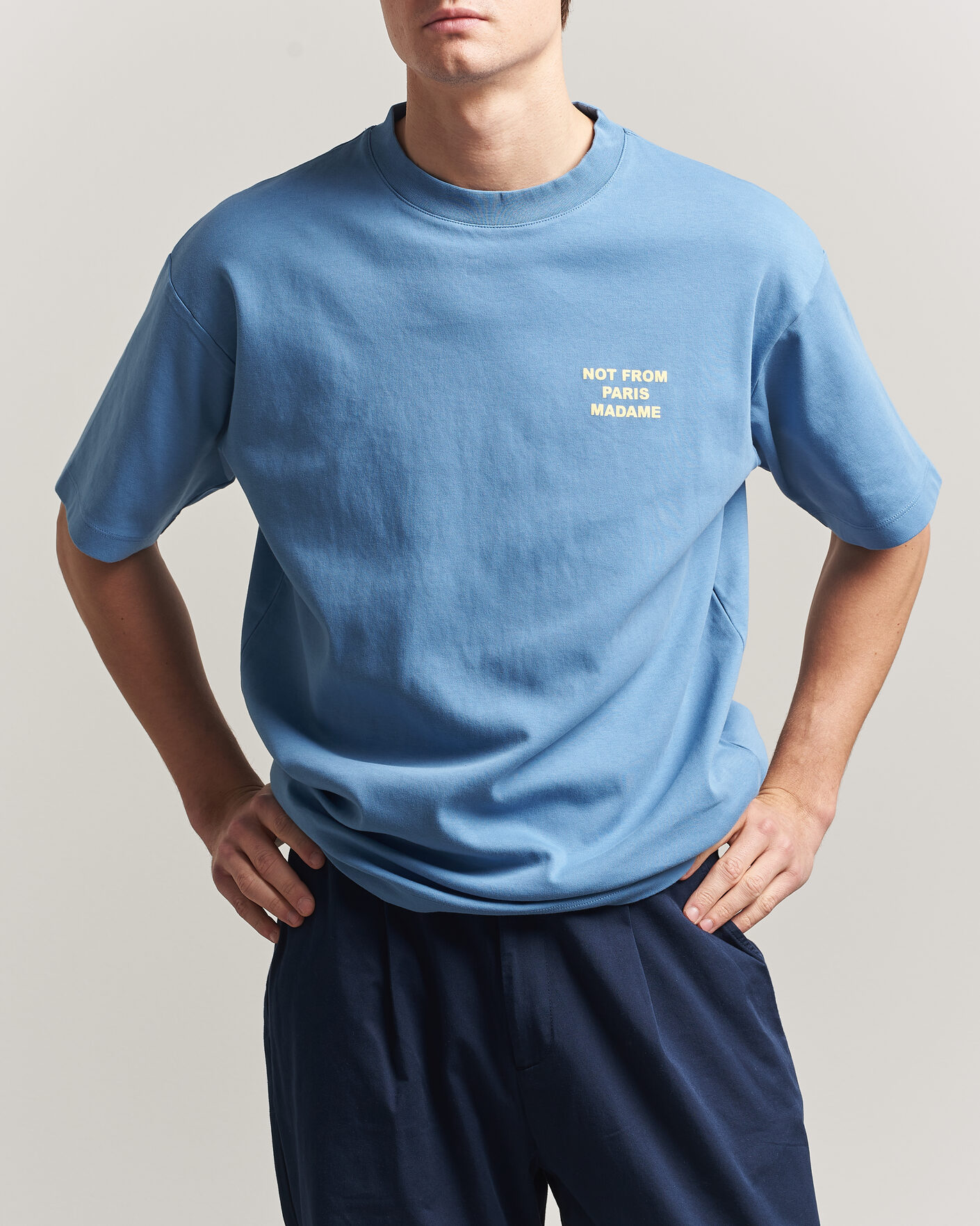 Uomini | T-shirt | Drôle de Monsieur | Slogan T-Shirt Atlantic Blue