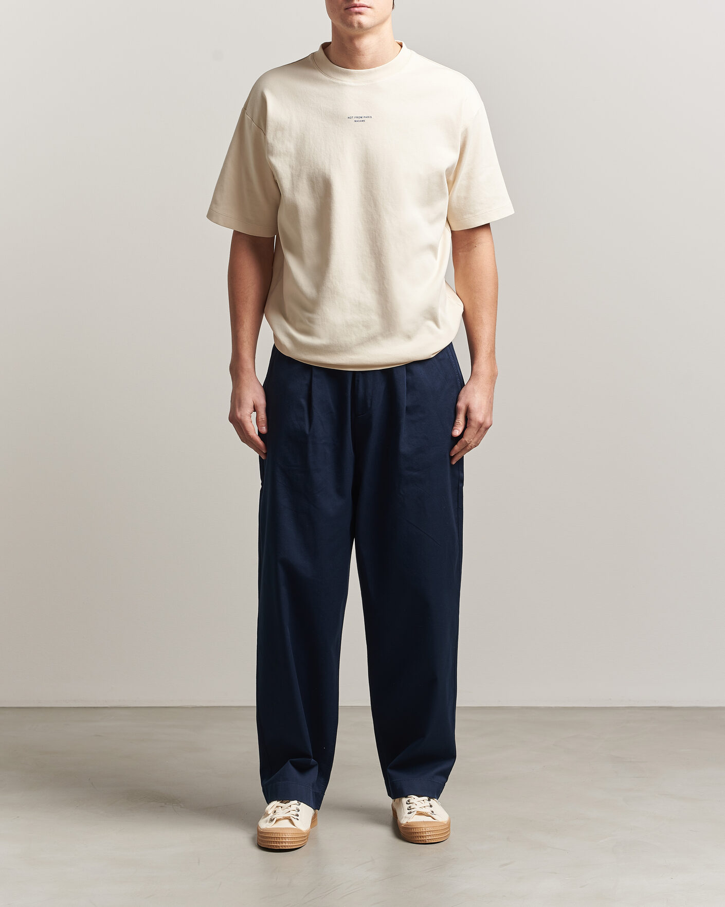 Uomini | T-shirt | Drôle de Monsieur | Classic Slogan T-Shirt Sand