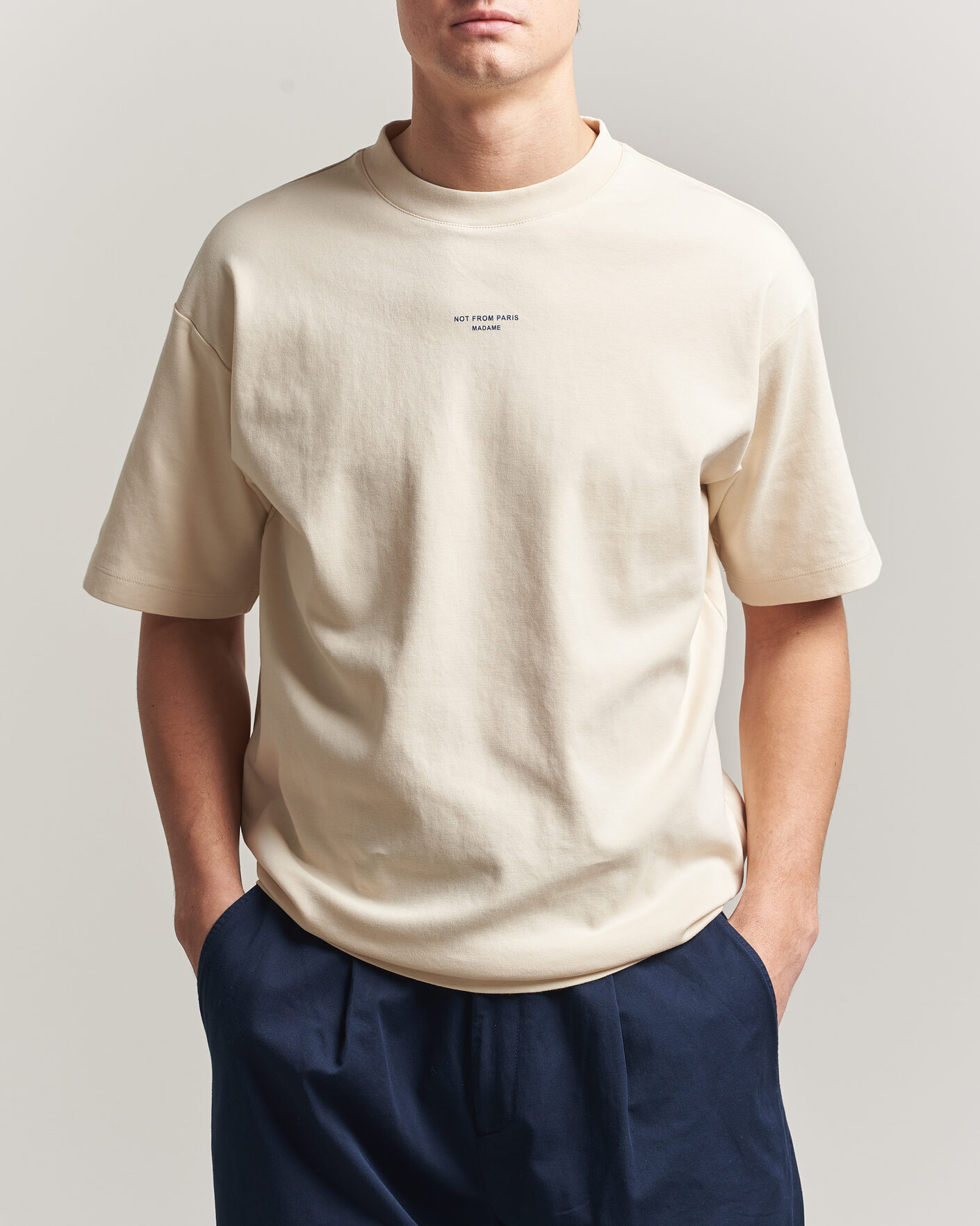 Uomini | T-shirt | Drôle de Monsieur | Classic Slogan T-Shirt Sand