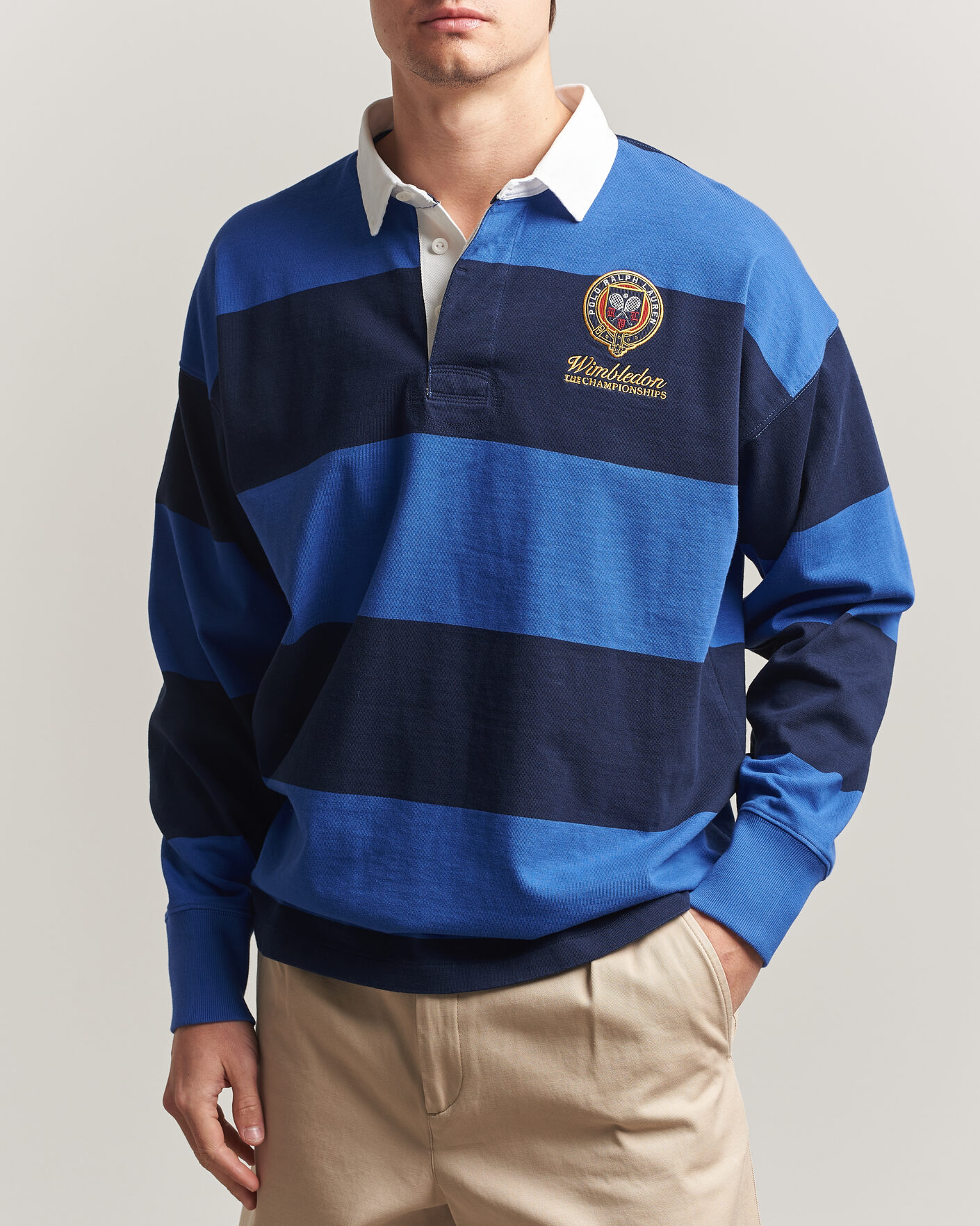 Uomini | Maglieria | Polo Ralph Lauren | Striped Rugby Pullover Collegiate Blue