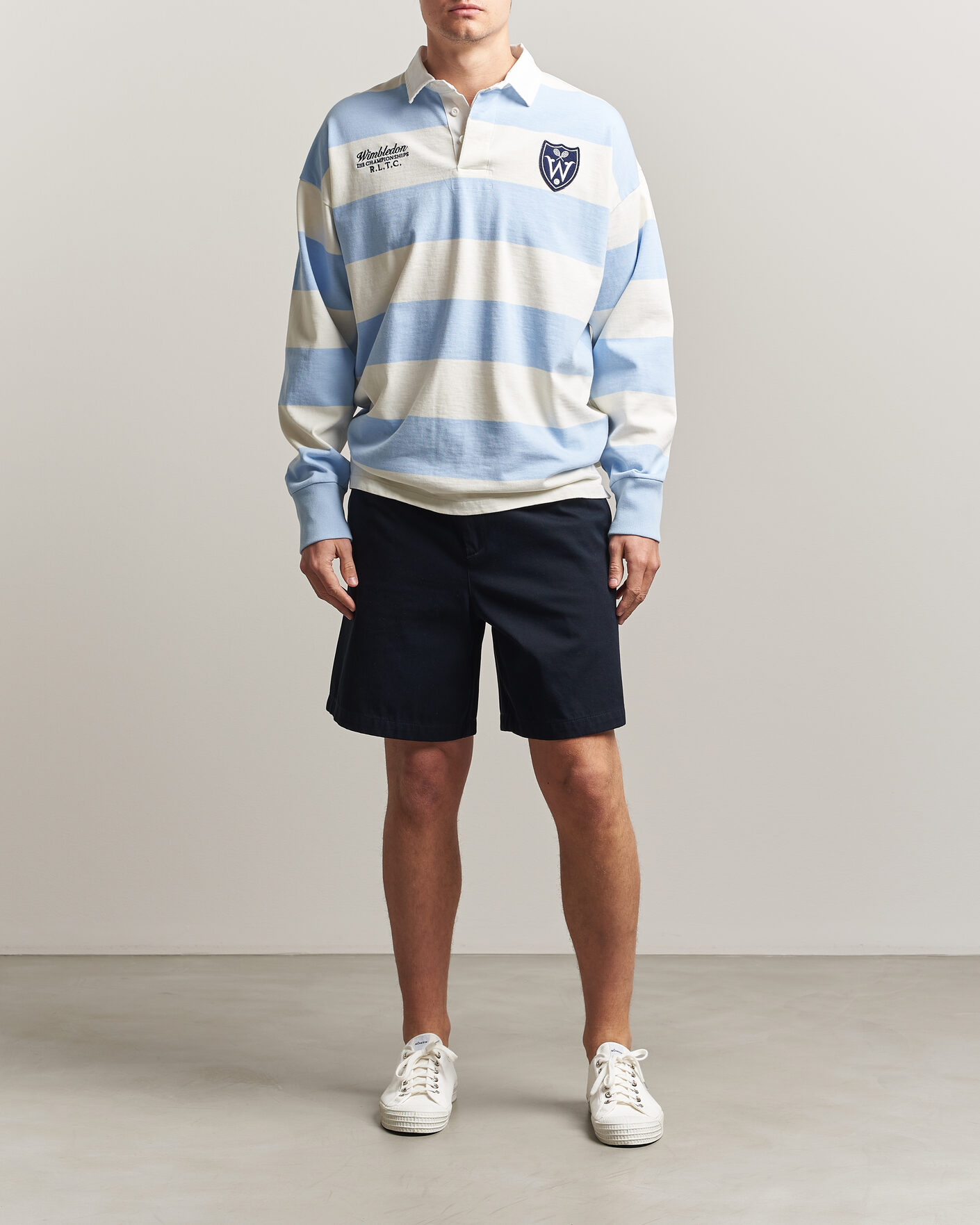 Uomini | Maglieria | Polo Ralph Lauren | Striped Rugby Pullover Office Blue/Deckwash White