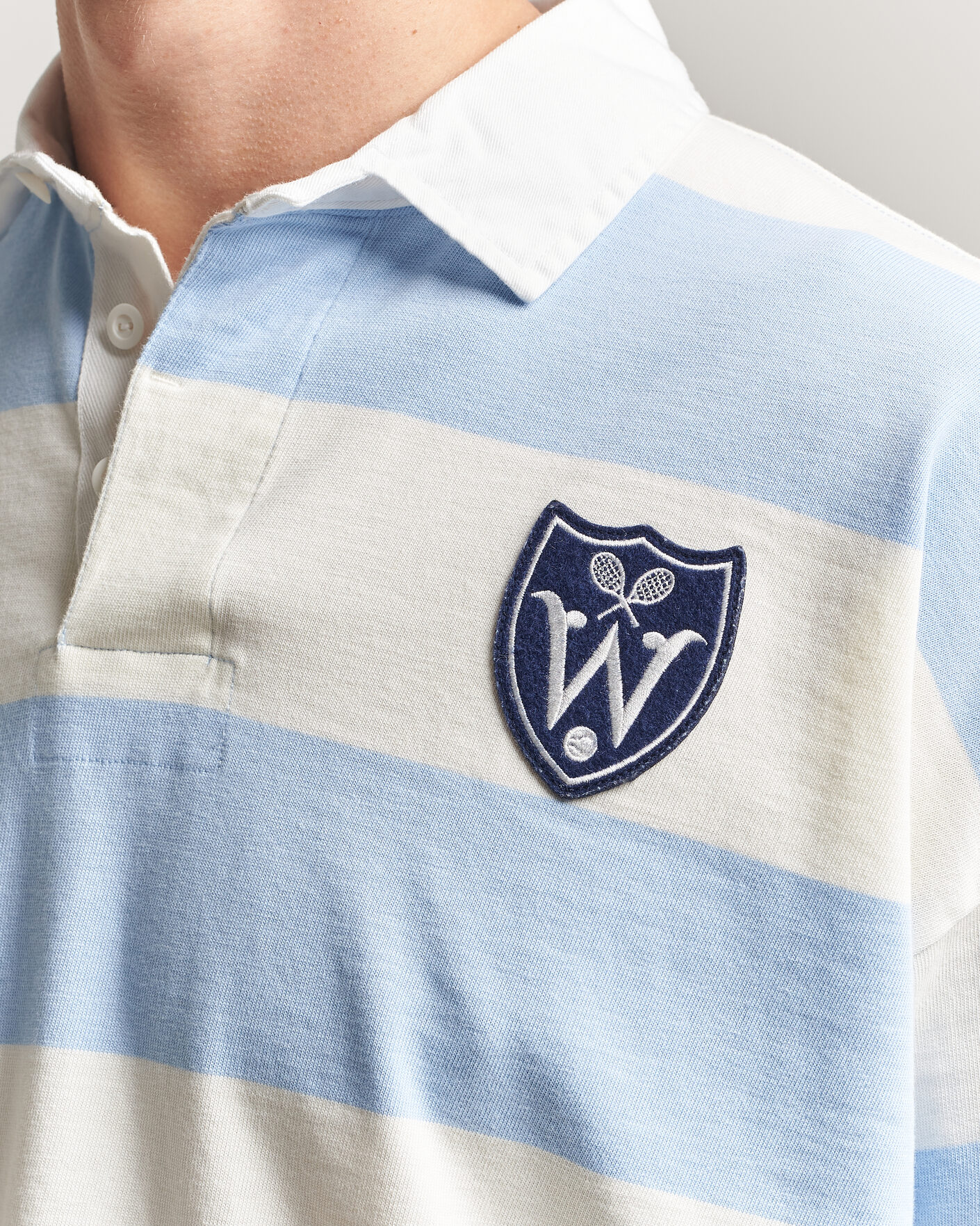 Uomini | Maglieria | Polo Ralph Lauren | Striped Rugby Pullover Office Blue/Deckwash White