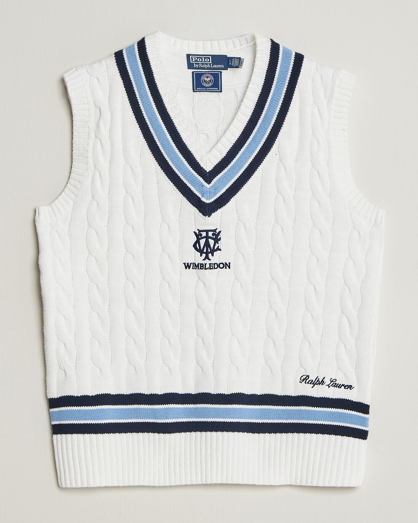 Uomini | Maglieria | Polo Ralph Lauren | Cotton Cable Vest Cream Combo