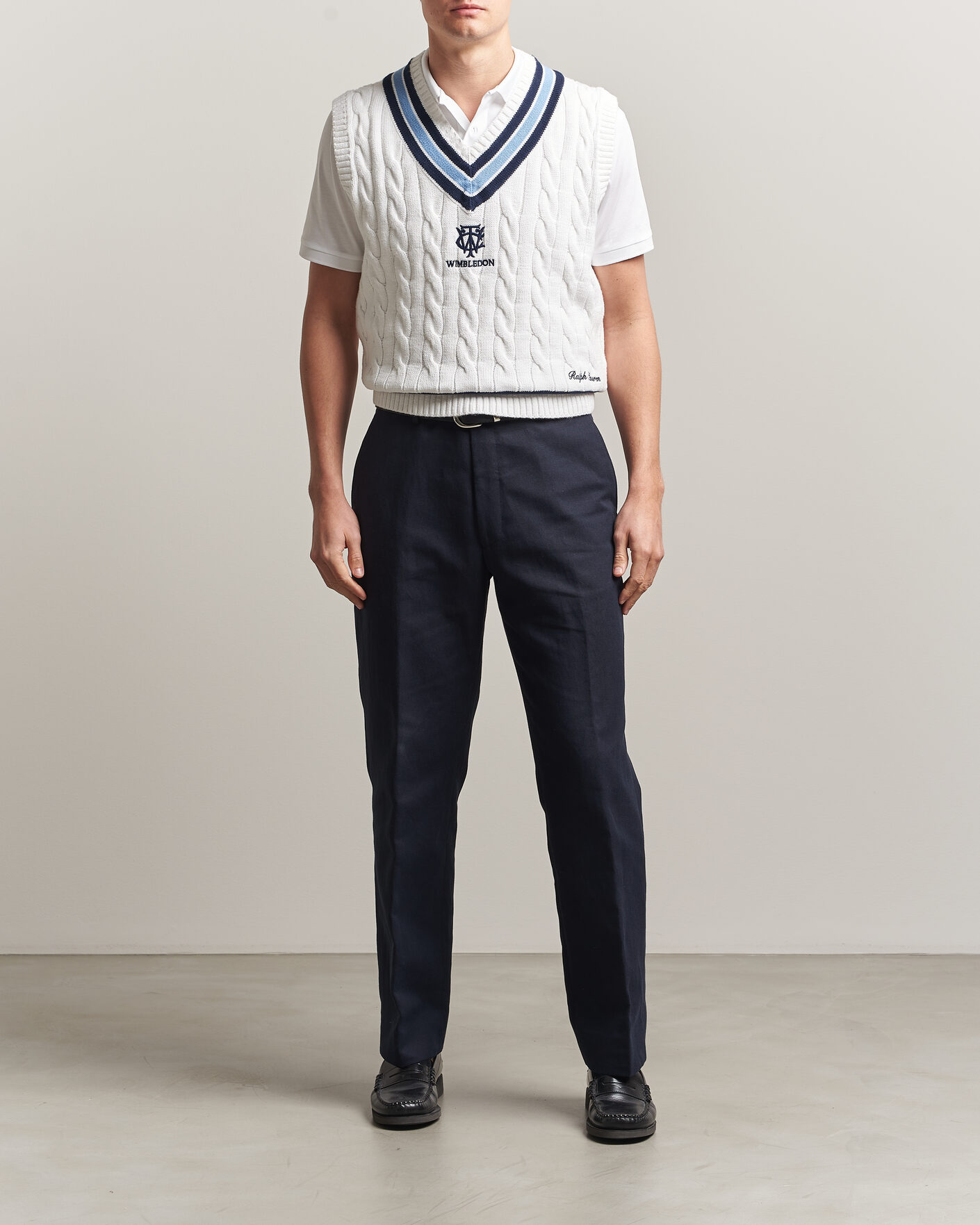Uomini | Maglieria | Polo Ralph Lauren | Cotton Cable Vest Cream Combo