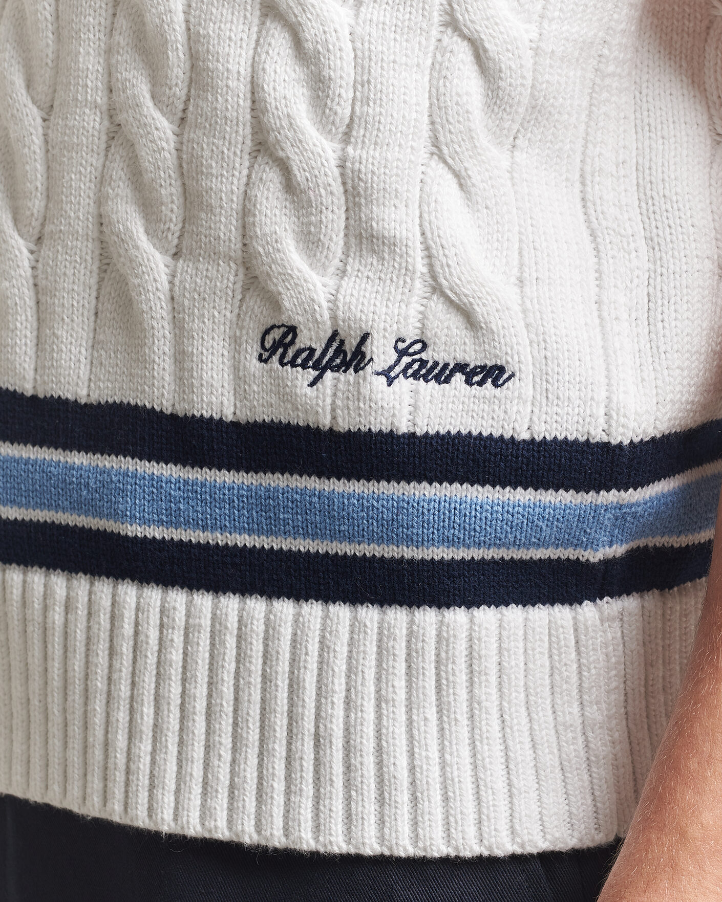 Uomini | Maglieria | Polo Ralph Lauren | Cotton Cable Vest Cream Combo
