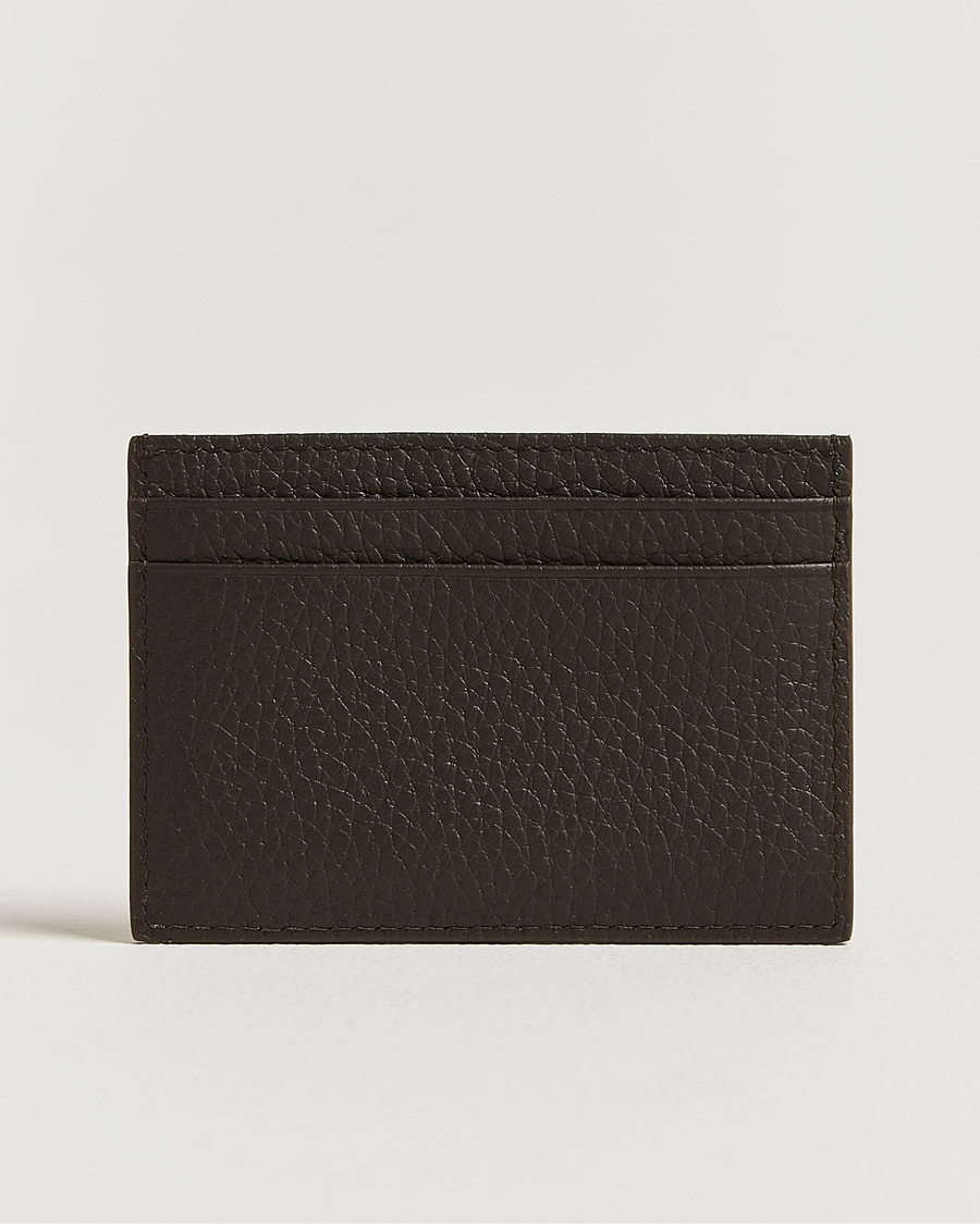 Uomini | Portafogli | Tiger of Sweden | Wharf Leather Card Holder Dark Brown