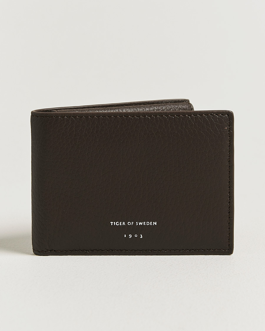 Uomini | Portafogli | Tiger of Sweden | Wivallius Leather Wallet Dark Brown