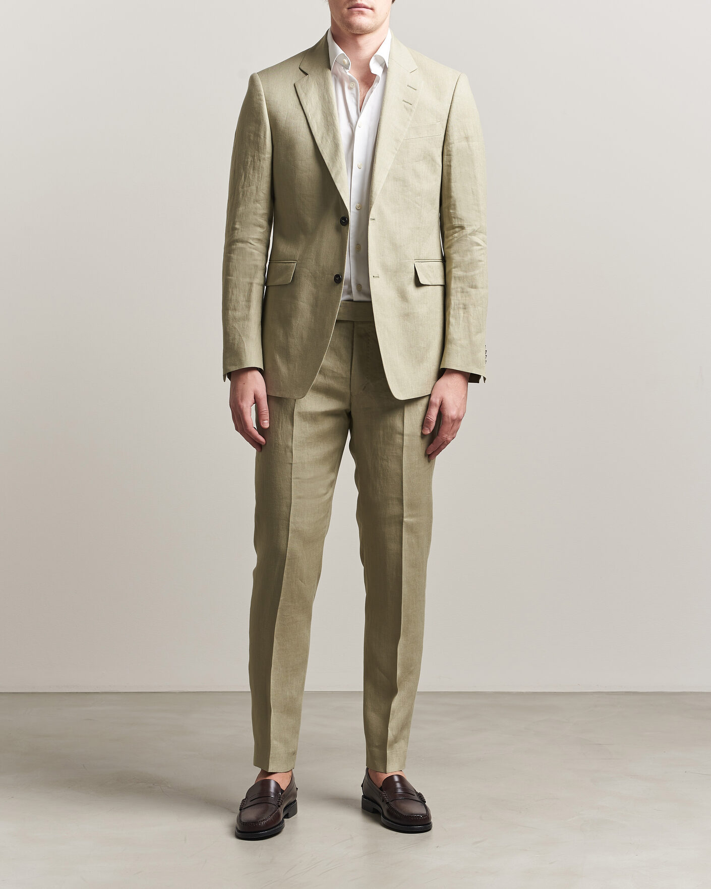 Uomini | Pantaloni | Tiger of Sweden | Tenuta Linen Suit Trousers Mole