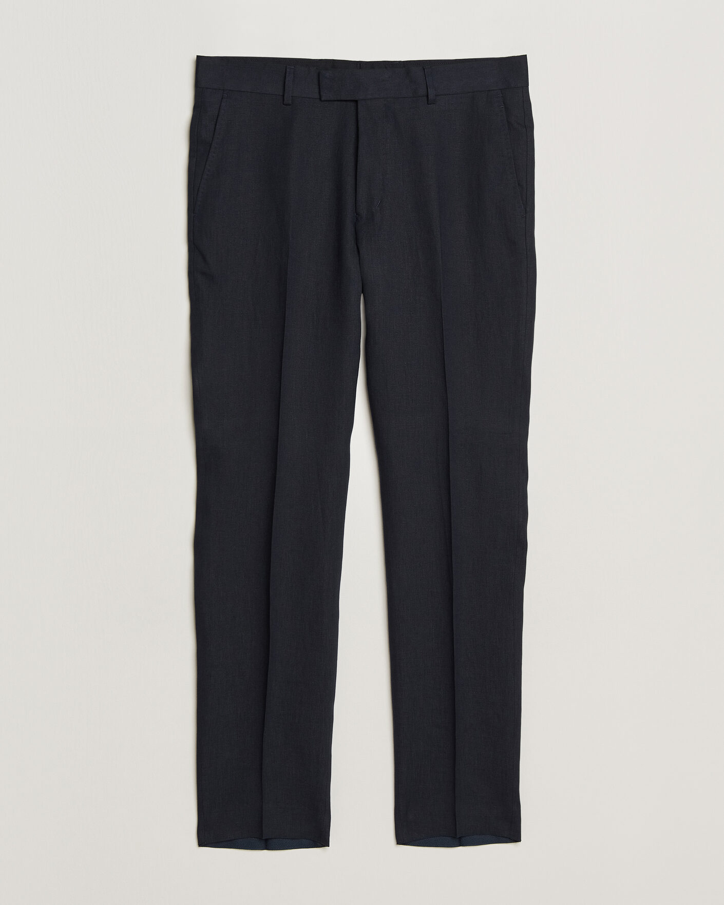 Uomini | Pantaloni | Tiger of Sweden | Tenuta Linen Suit Trousers Midnight Blue