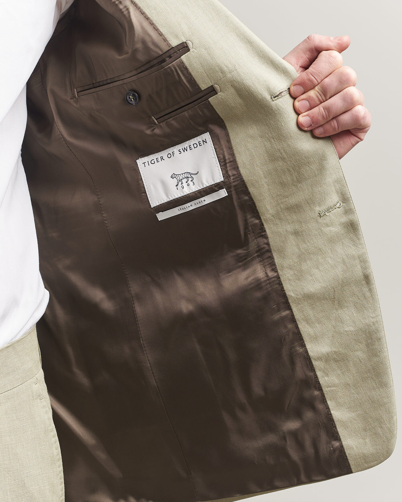 Uomini | Blazers | Tiger of Sweden | Justin Linen Suit Blazer Mole