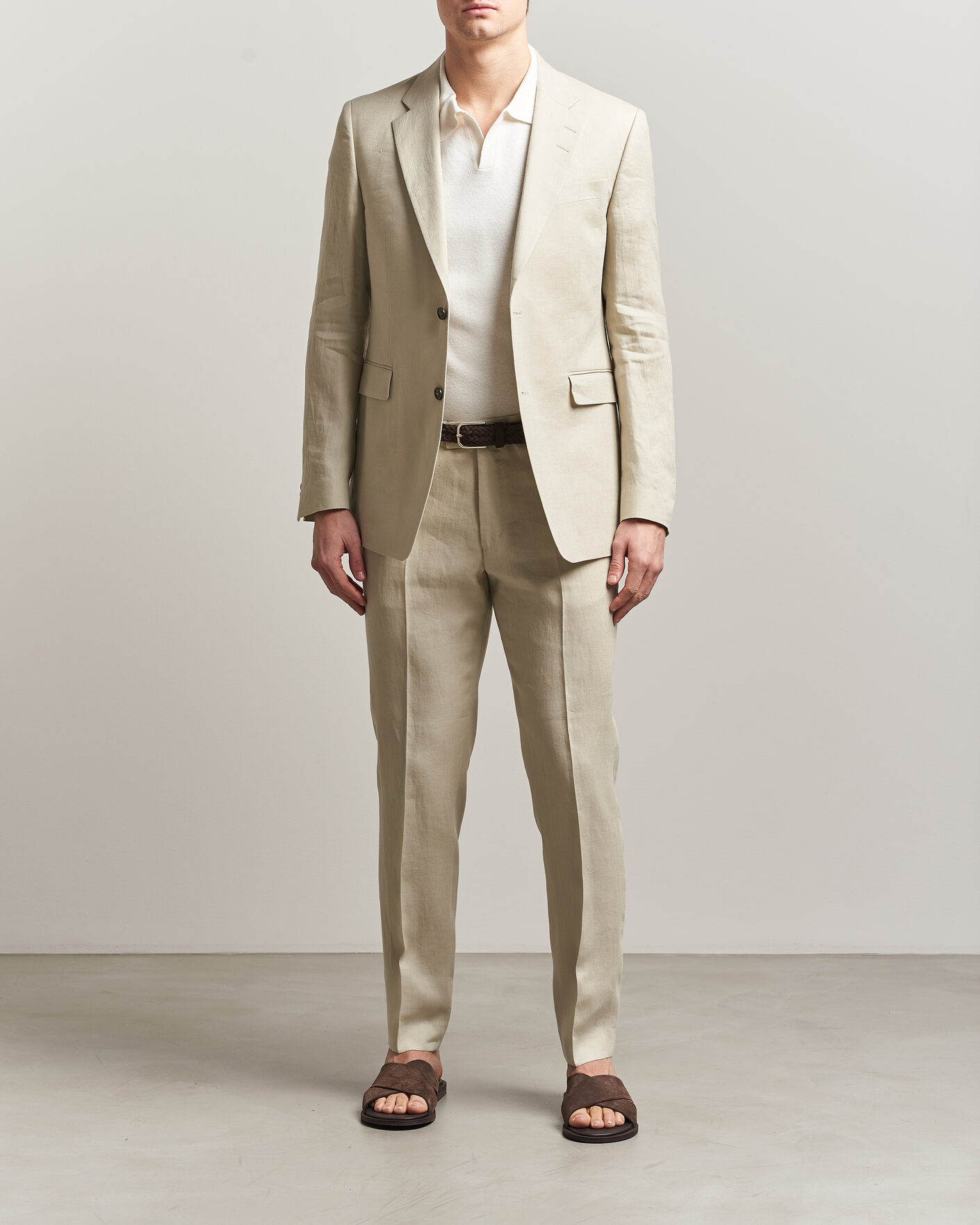 Uomini | Blazers | Tiger of Sweden | Justin Linen Suit Blazer Cream Sand