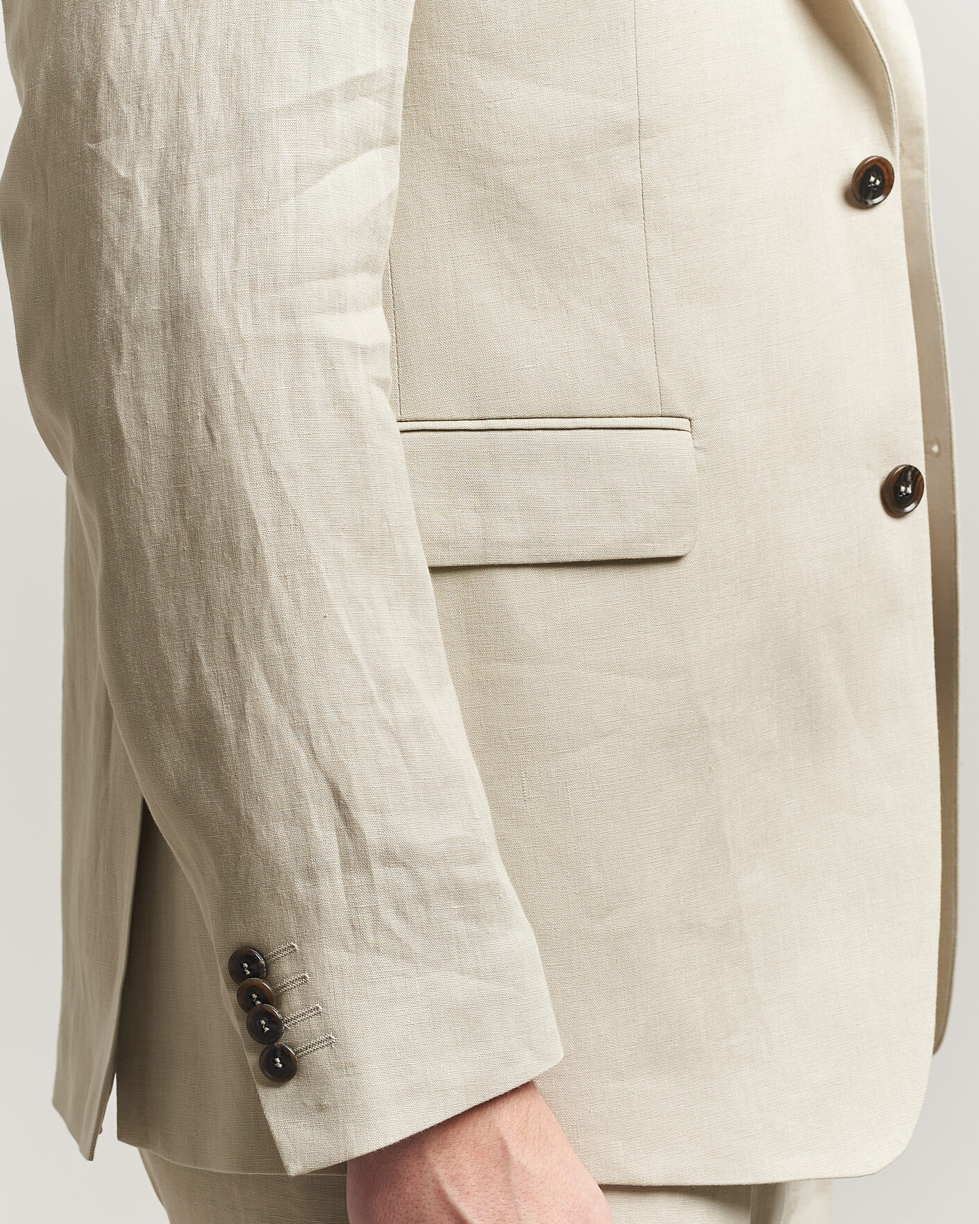Uomini | Blazers | Tiger of Sweden | Justin Linen Suit Blazer Cream Sand