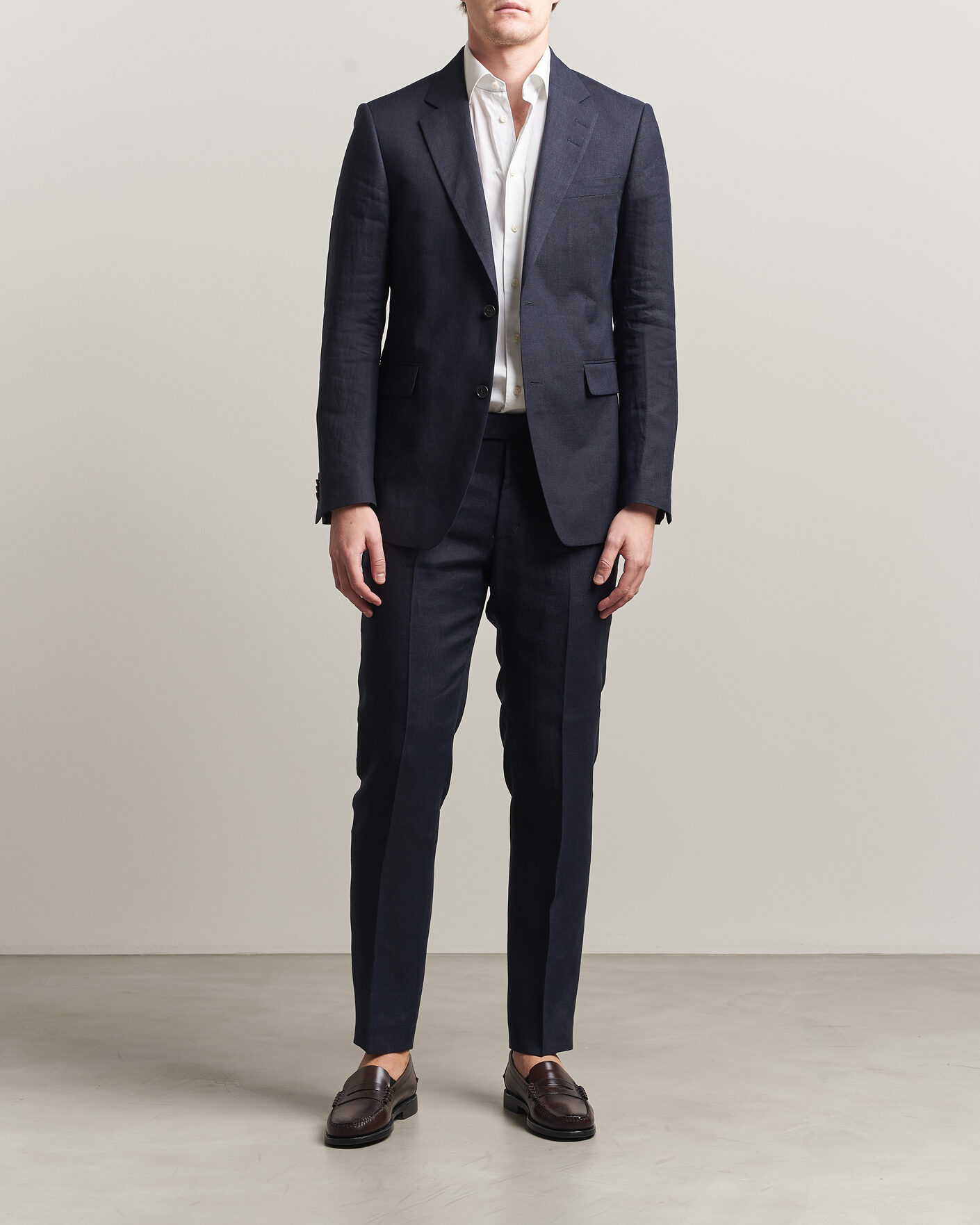 Uomini | Blazers | Tiger of Sweden | Justin Linen Suit Blazer Midnight Blue