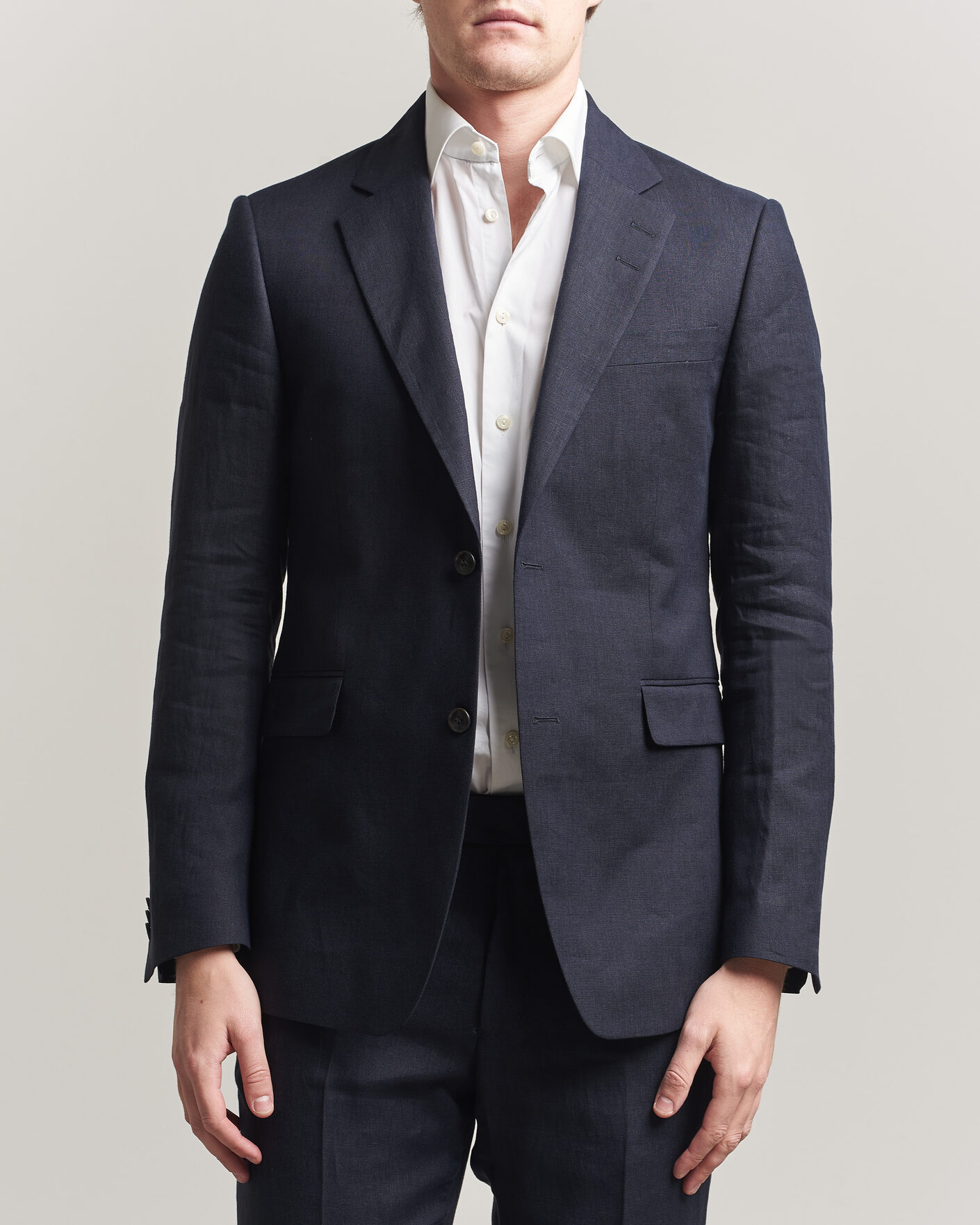 Uomini | Blazers | Tiger of Sweden | Justin Linen Suit Blazer Midnight Blue
