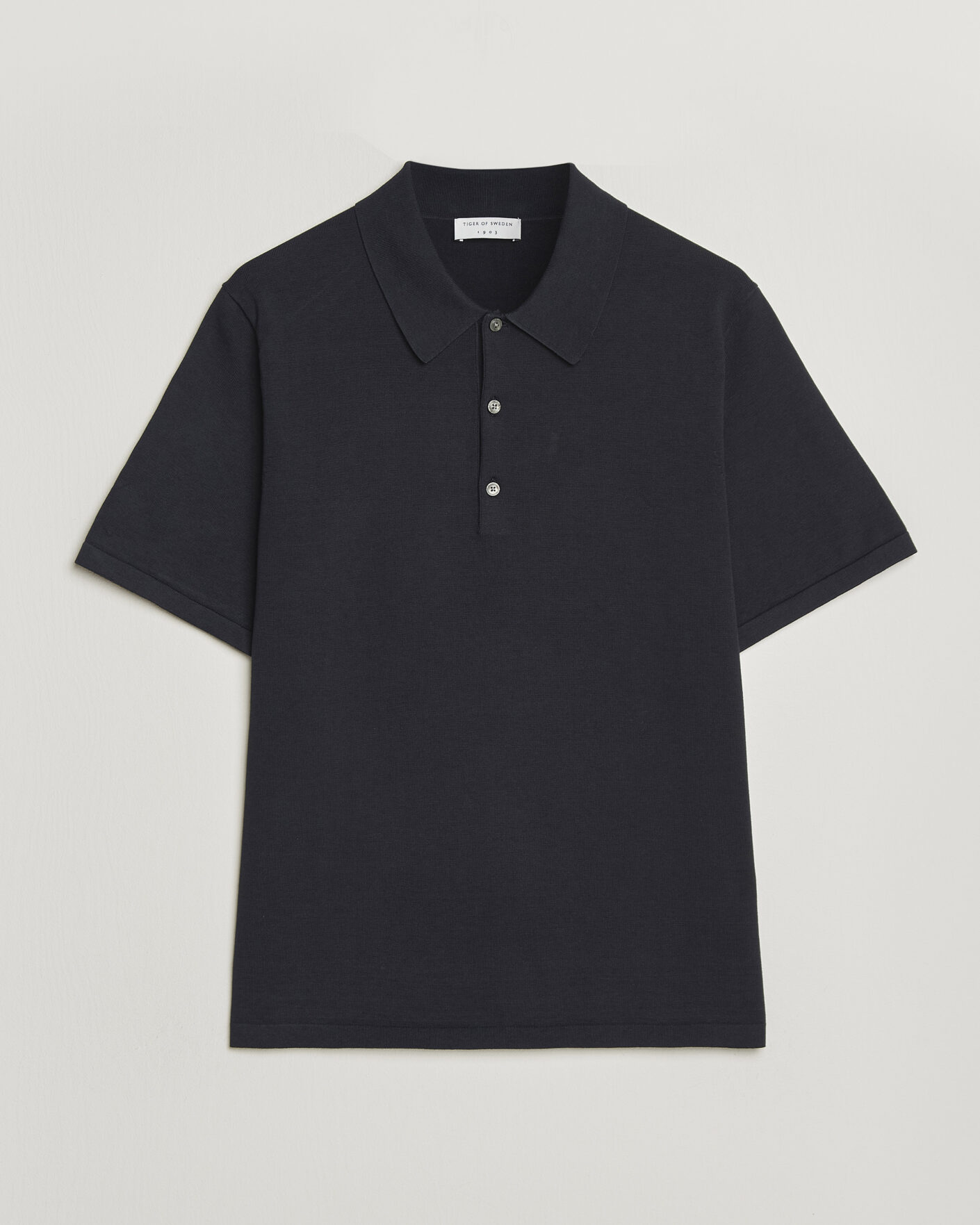 Uomini | Polo | Tiger of Sweden | Erros Cotton Knitted Polo Light Ink